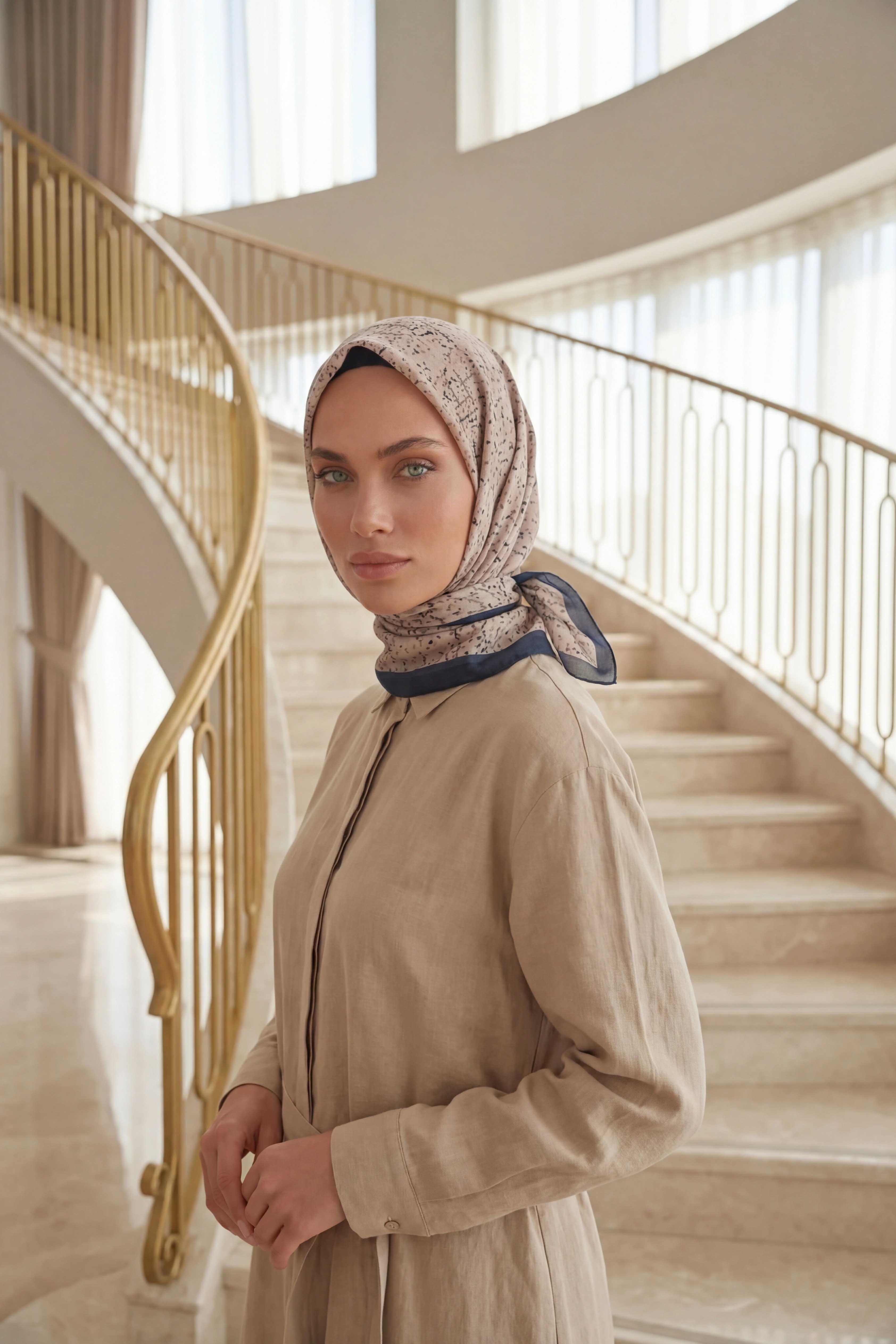 Dijital Soft Noktasal Desen Eşarp