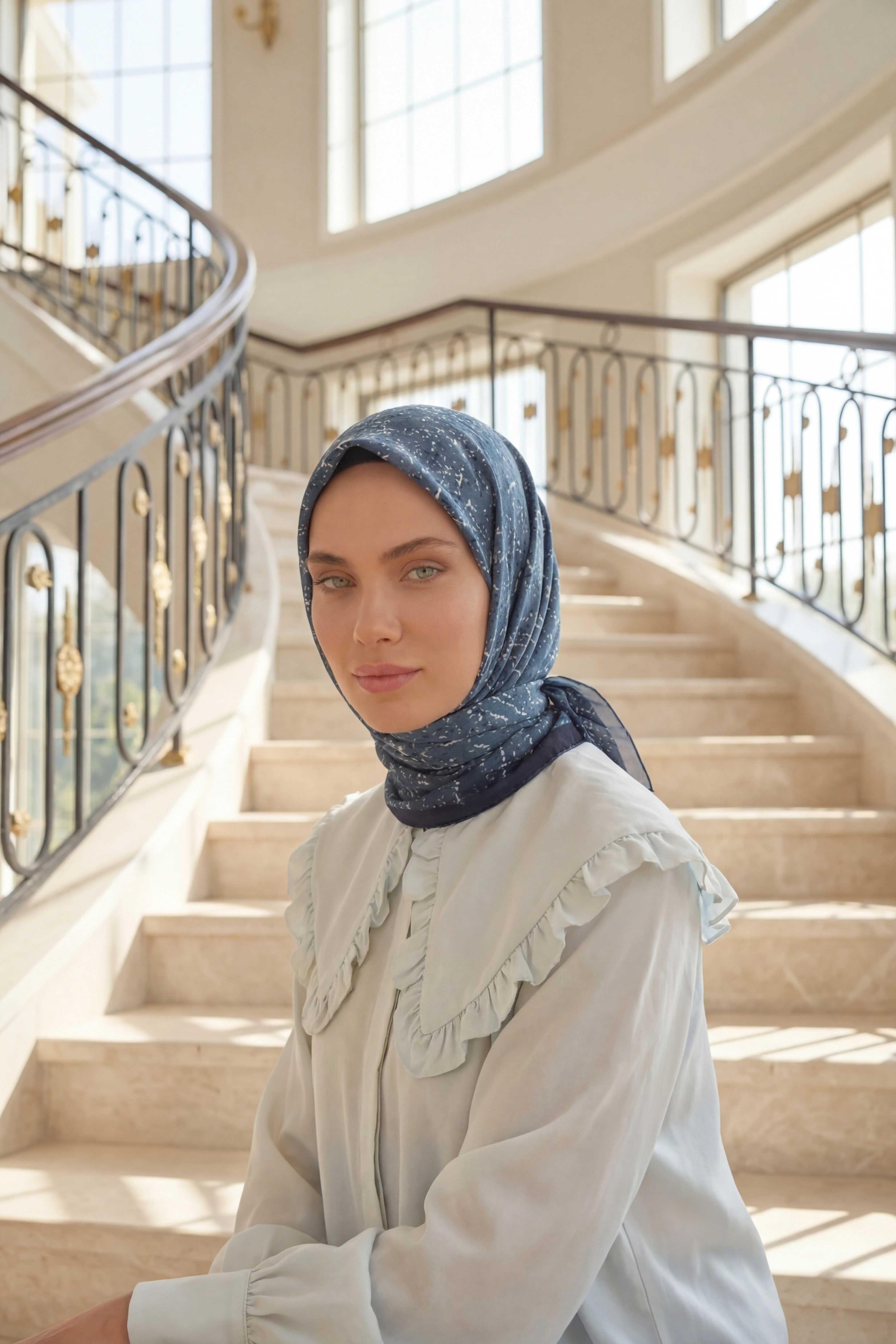 Dijital Soft Noktasal Desen Eşarp