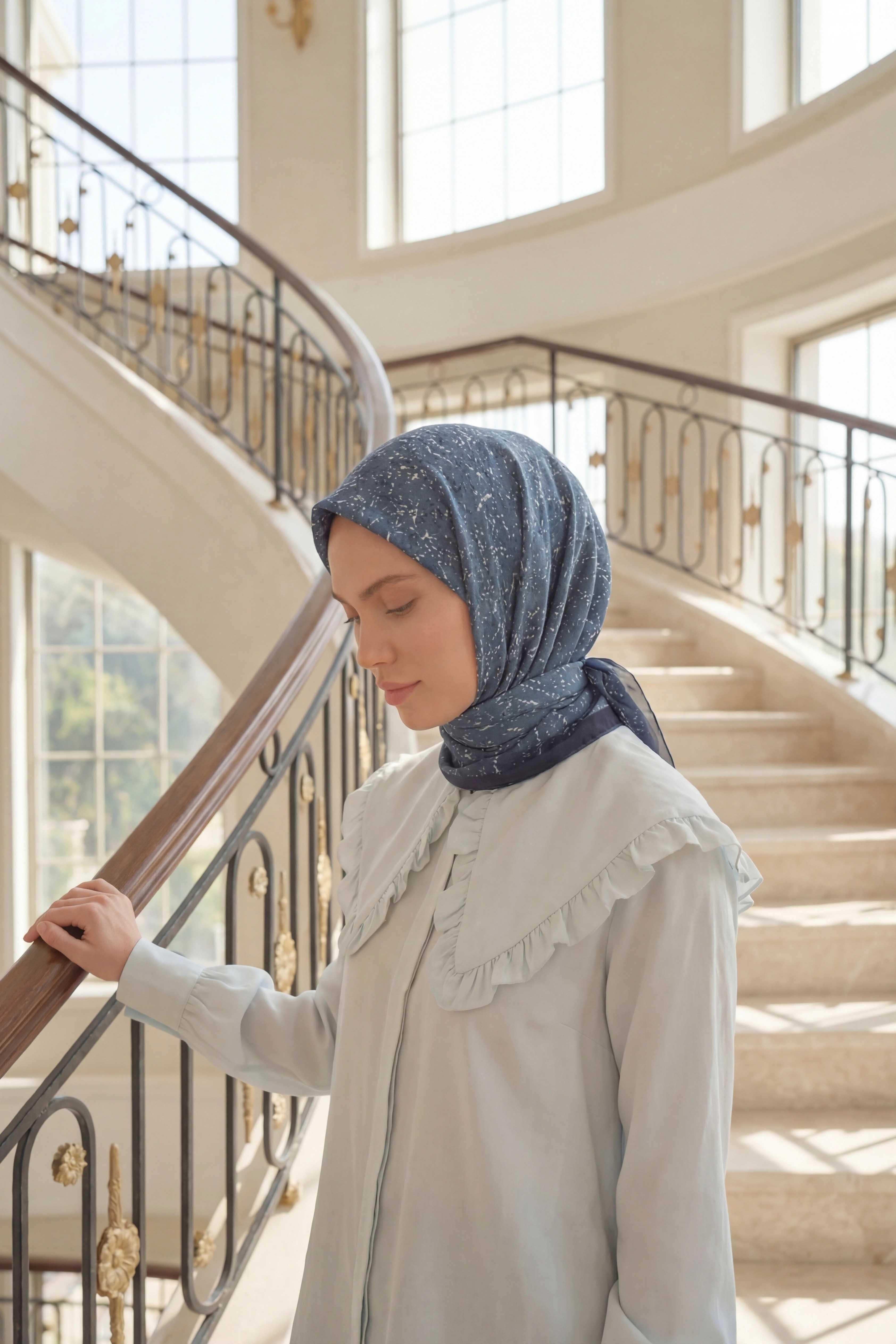 Dijital Soft Noktasal Desen Eşarp