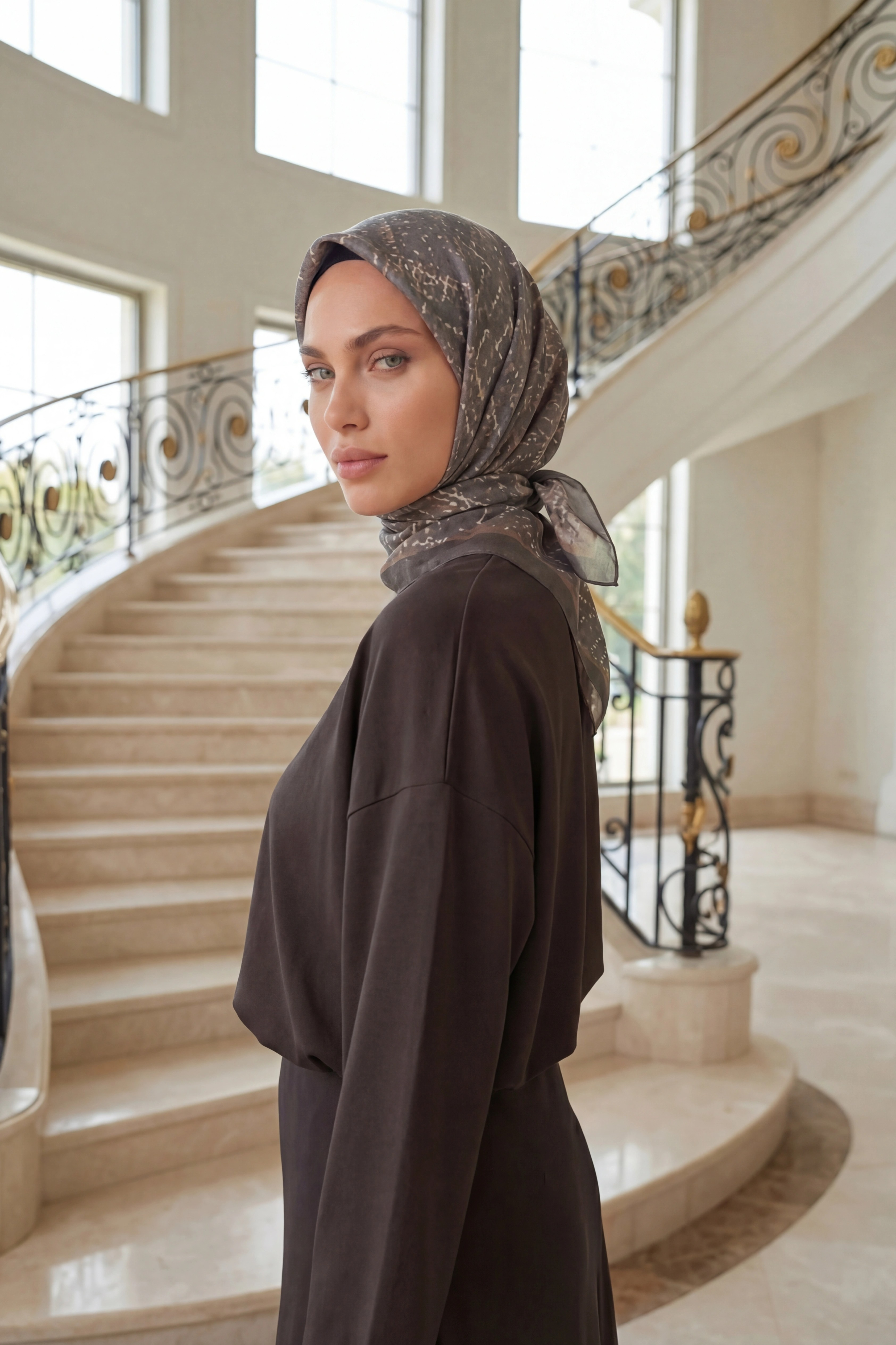 Dijital Soft Noktasal Desen Eşarp