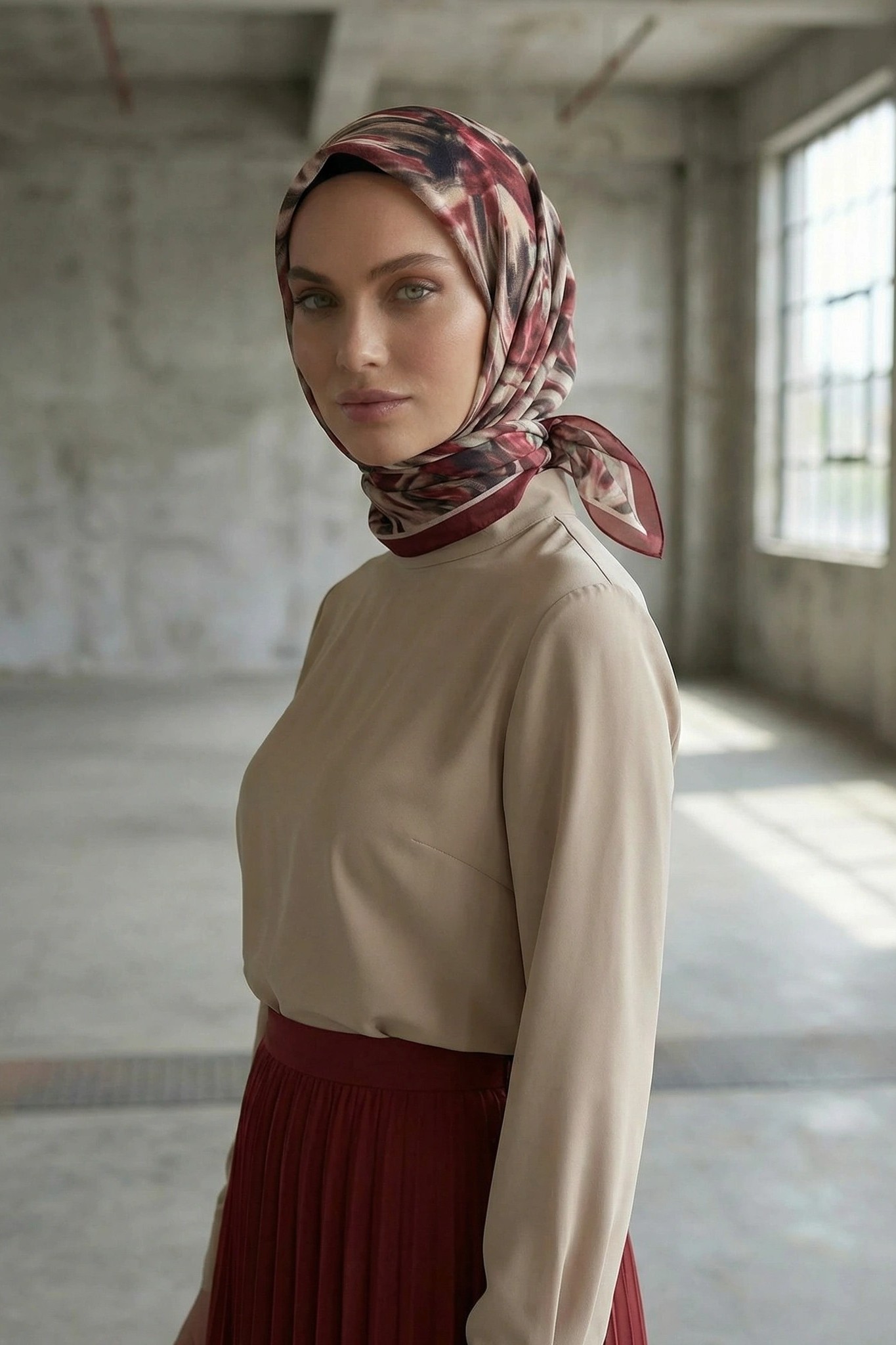 Dijital Soft Eşarp Fırça Desen2