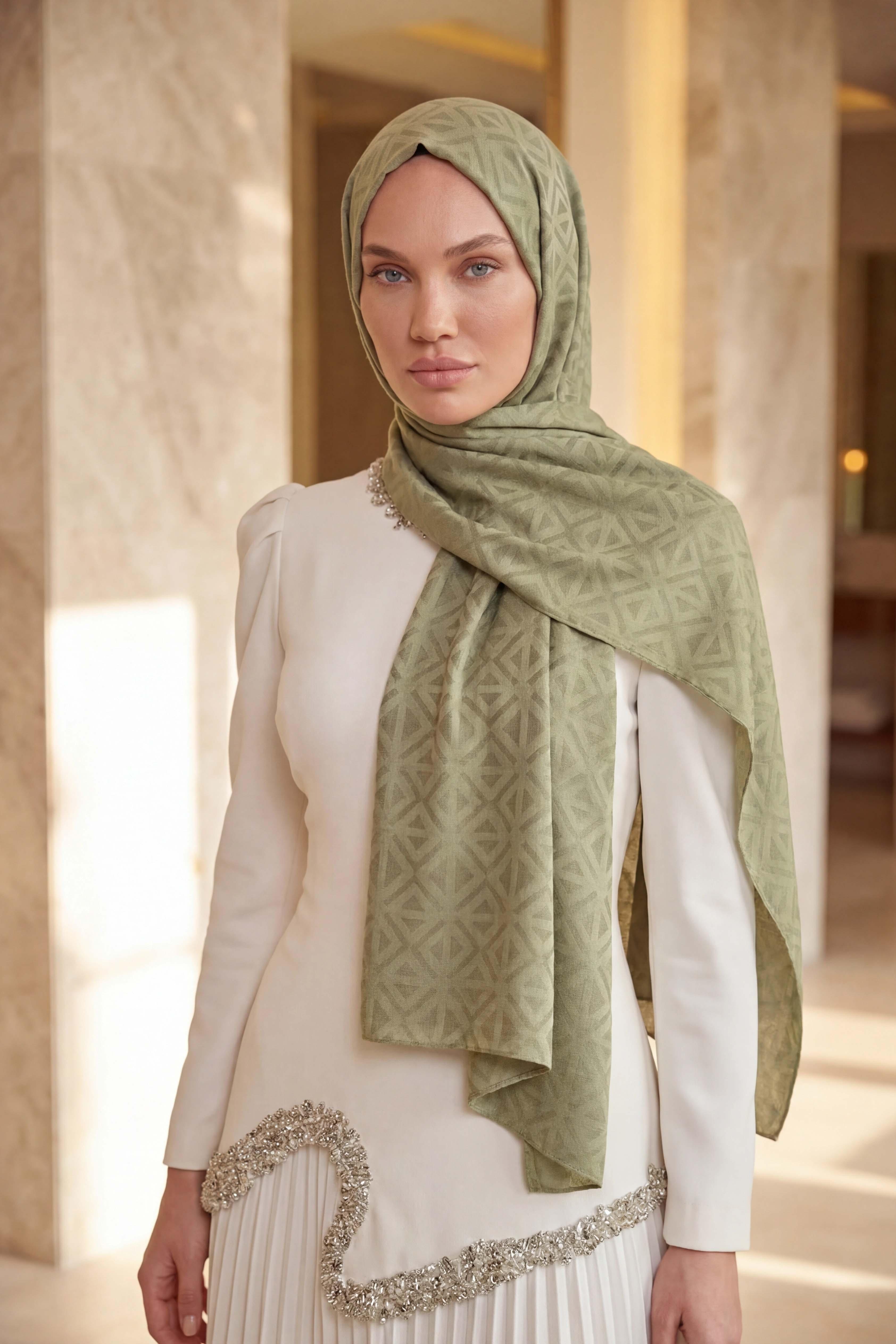 Asetat Şal Baklava Desen