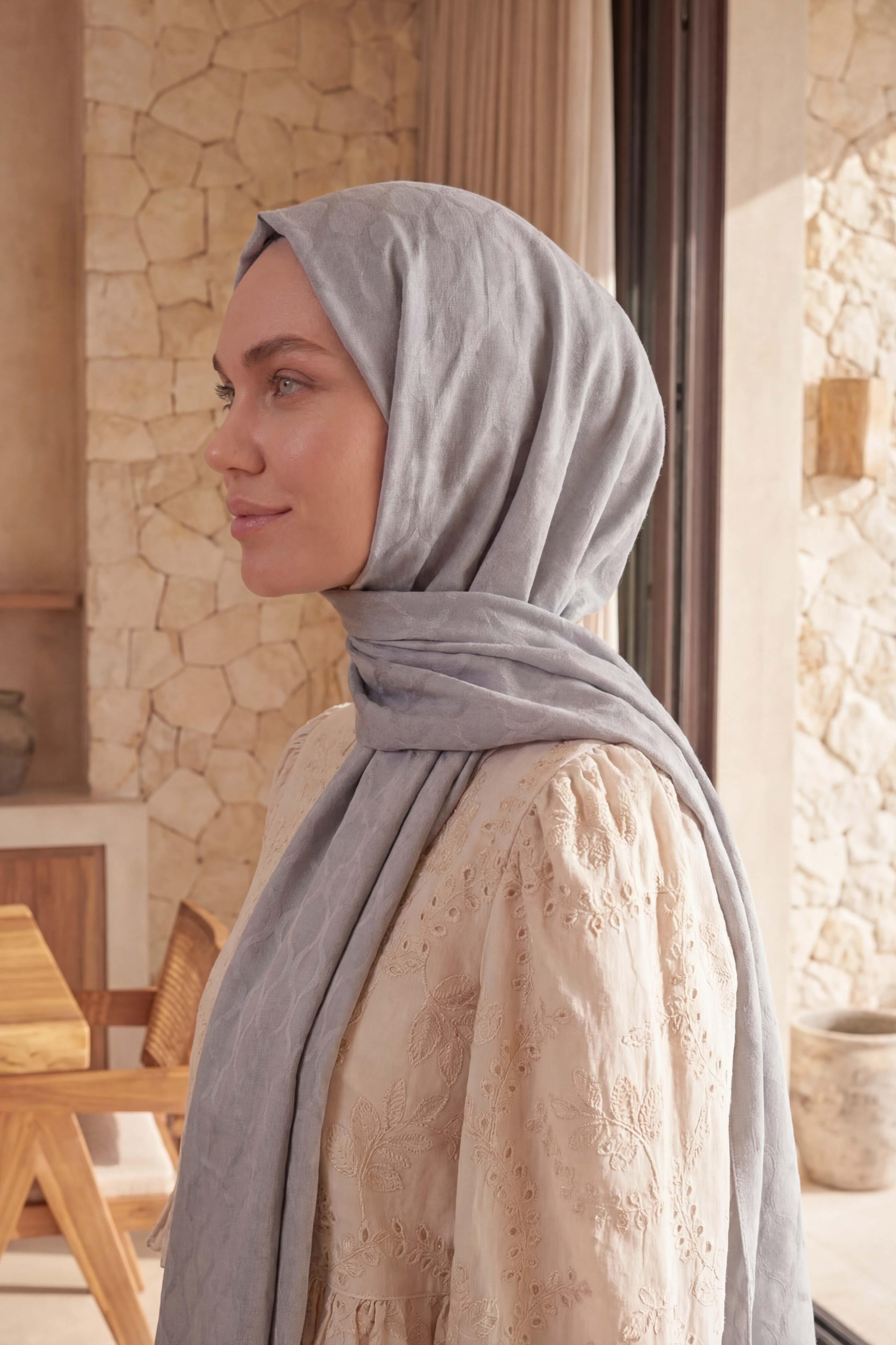 Asetat Şal Oval Geometrik Desen