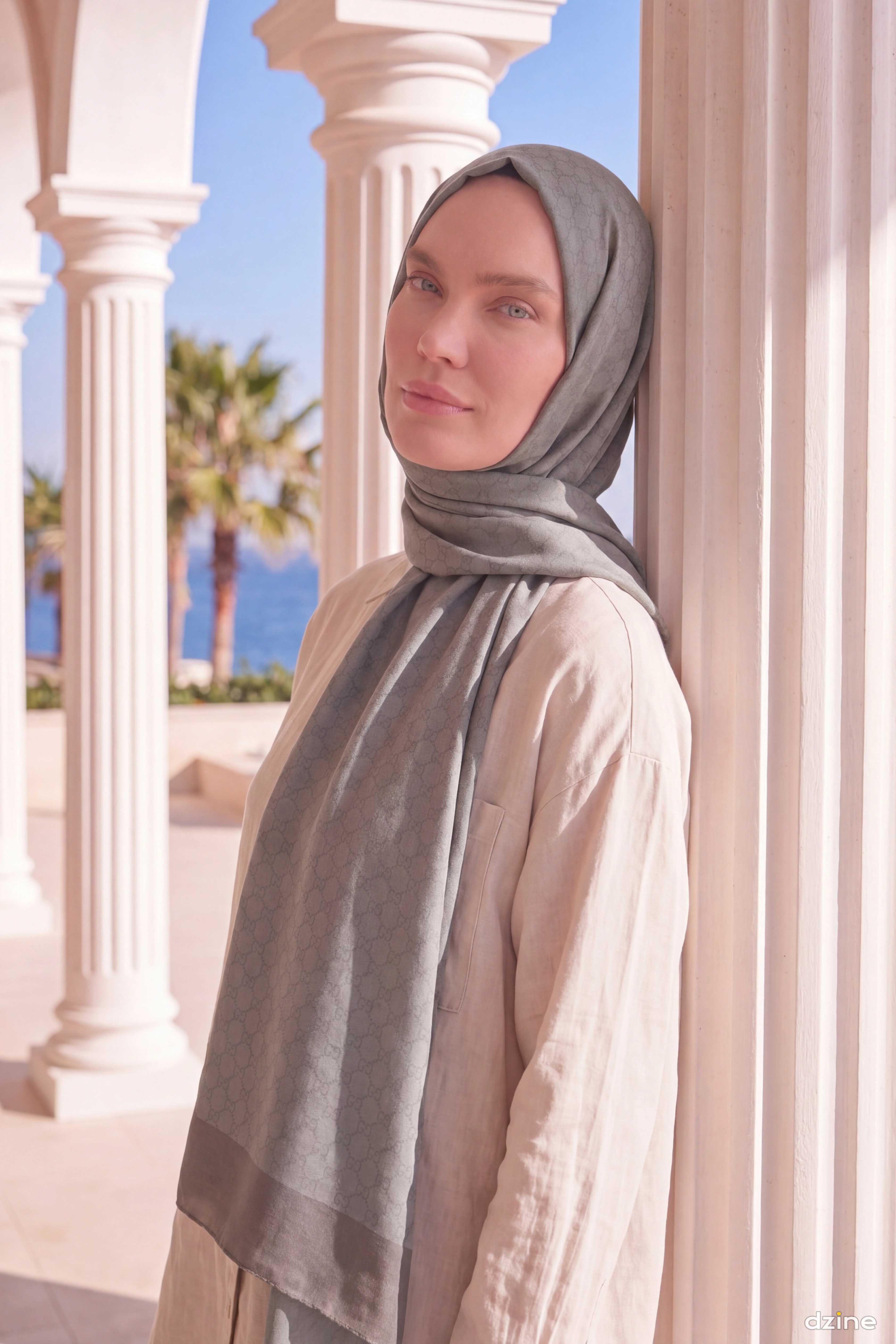 Elegans Şal  Oval Geometrik Desen