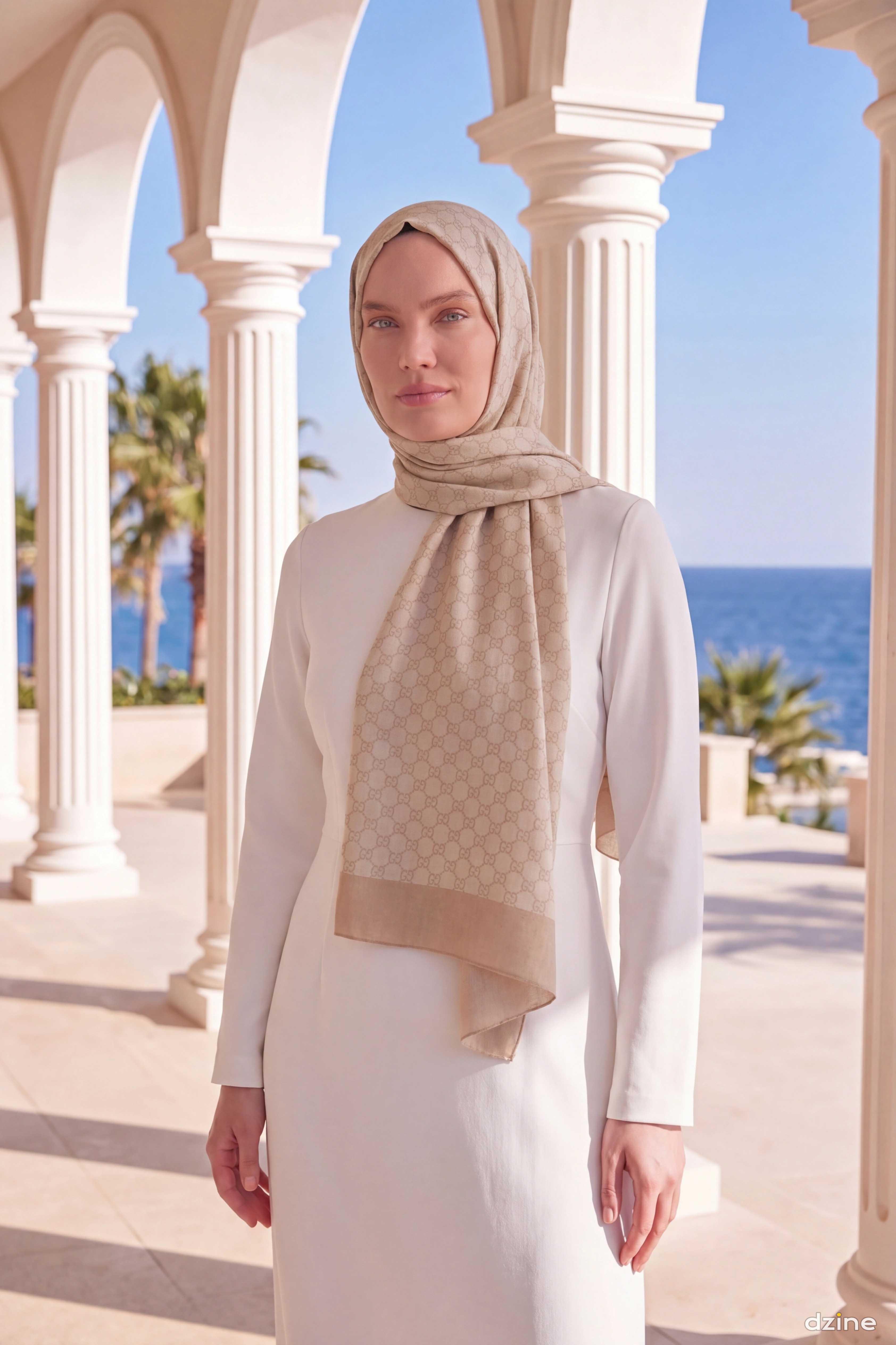 Elegans Şal  Oval Geometrik Desen