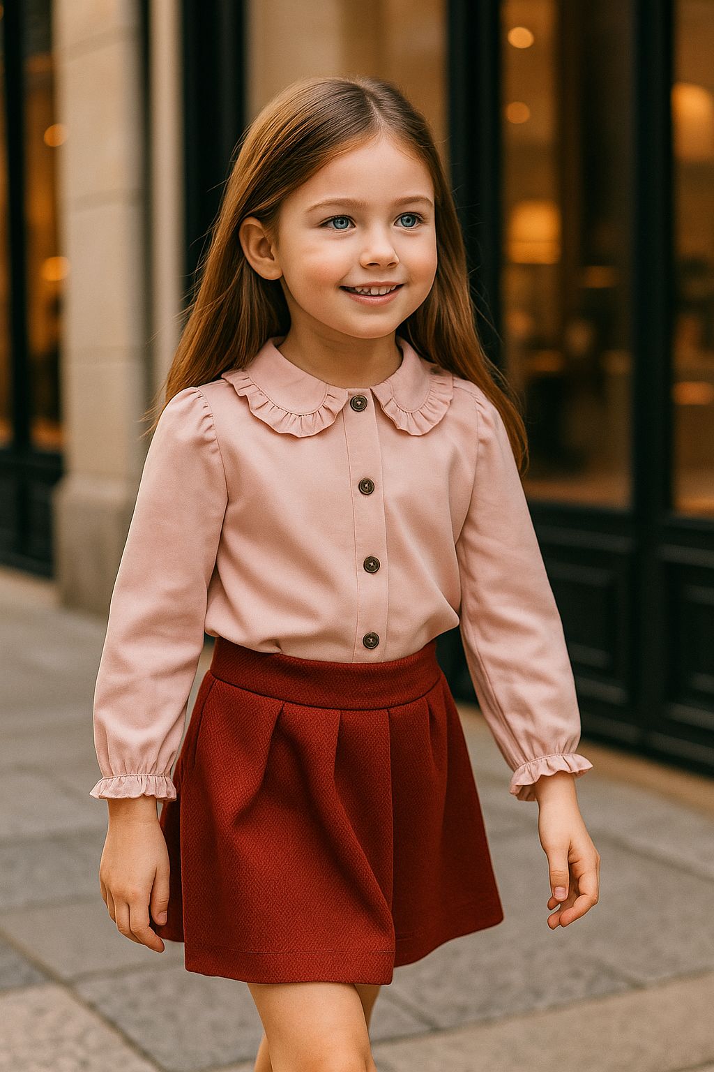 şort etekli pudra gömlekli takım