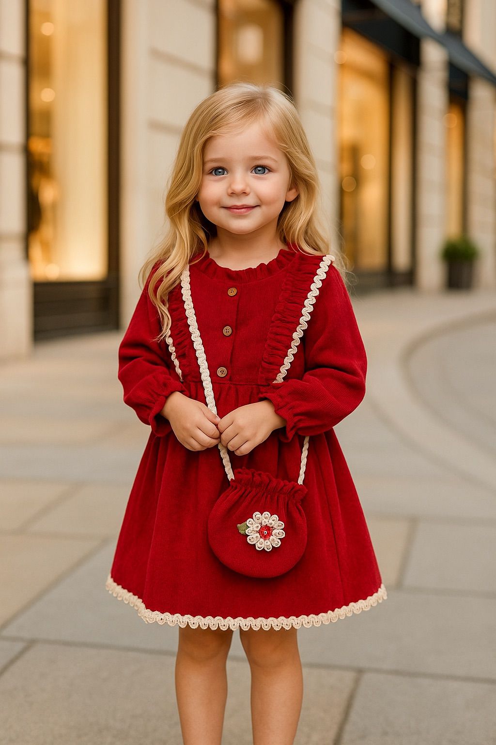 KADİFE ÇANTALI ELBİSE