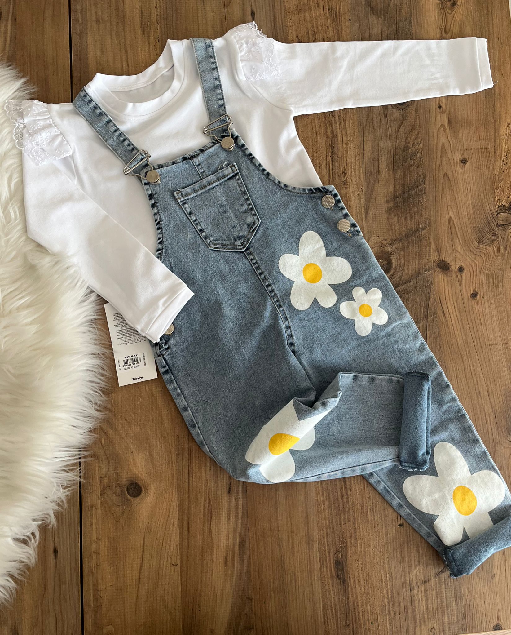 papatyalı kot tulum ve badi