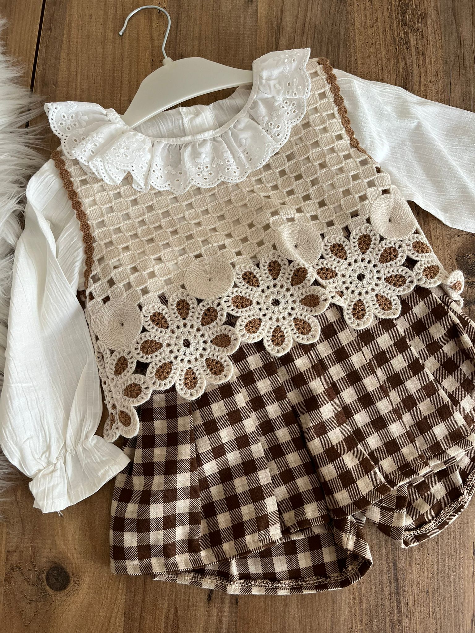 papatya süeterli 3lü takım