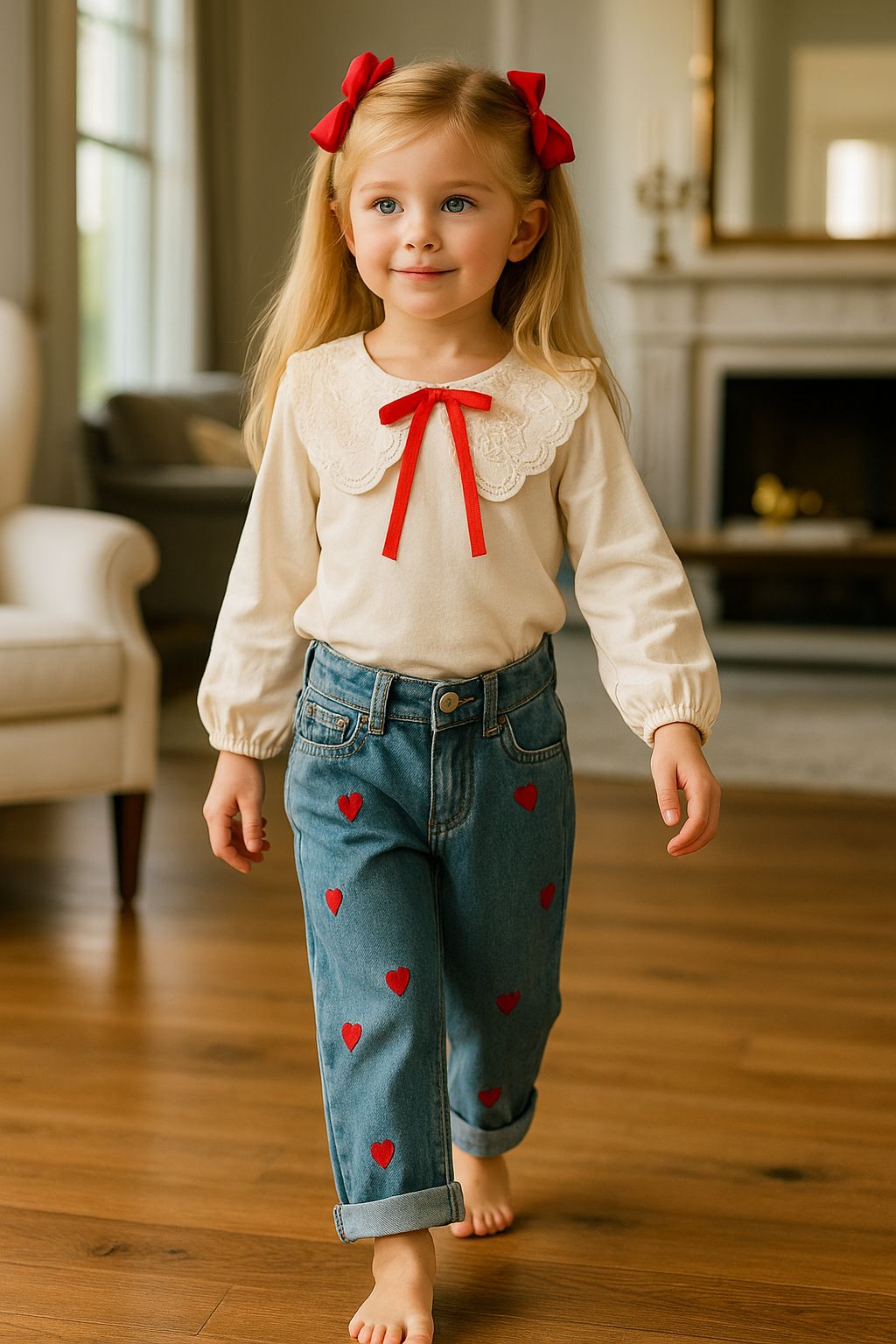 KALPLİ KIZ PANTOLON TAKIM