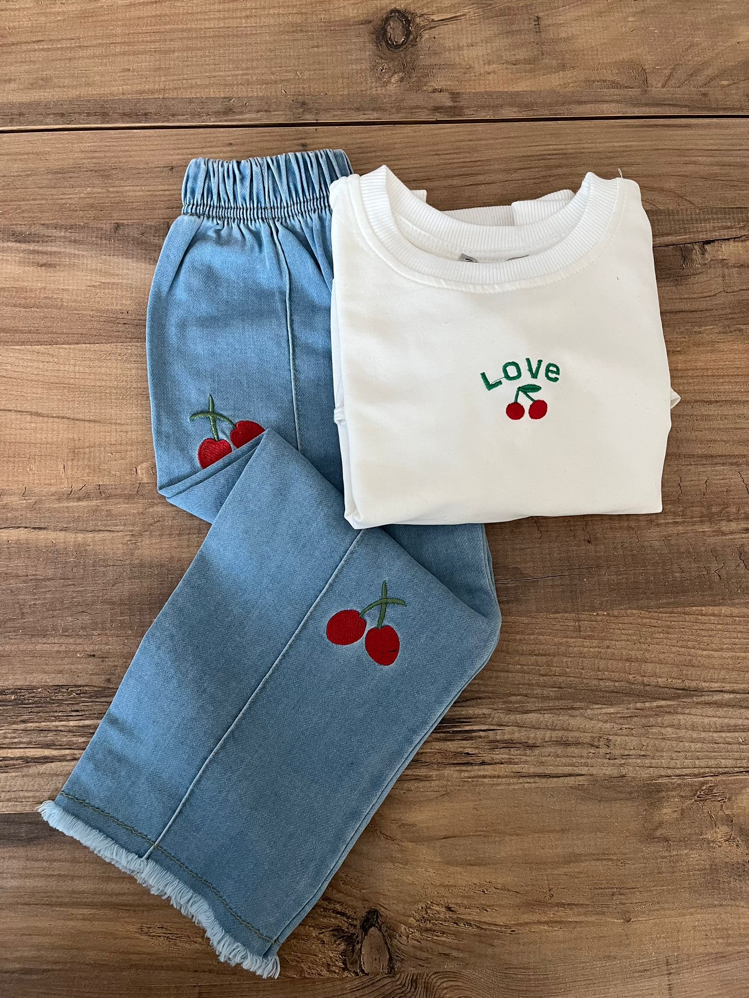 kirazlı pantolon sweat takım