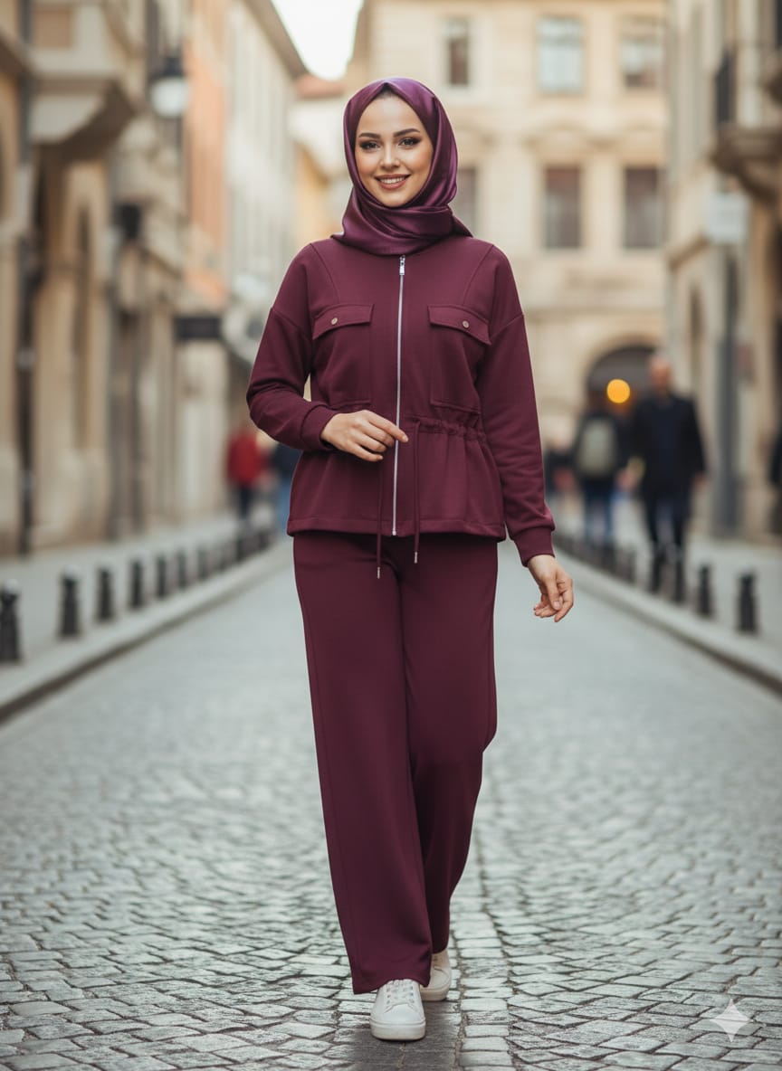 Bordo İkili Takım Oysho