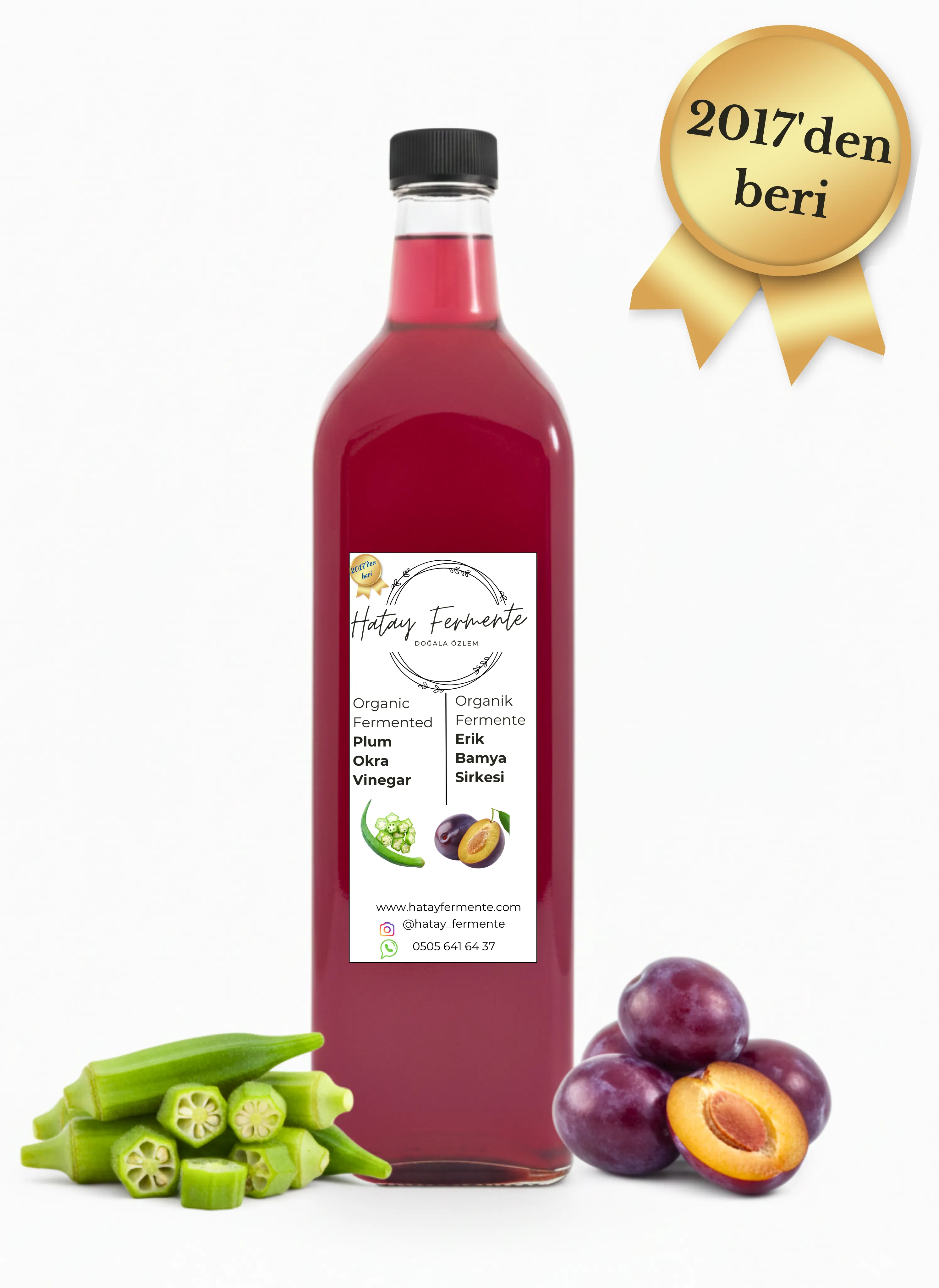 ERİK & BAMYA SİRKESİ 500 ML