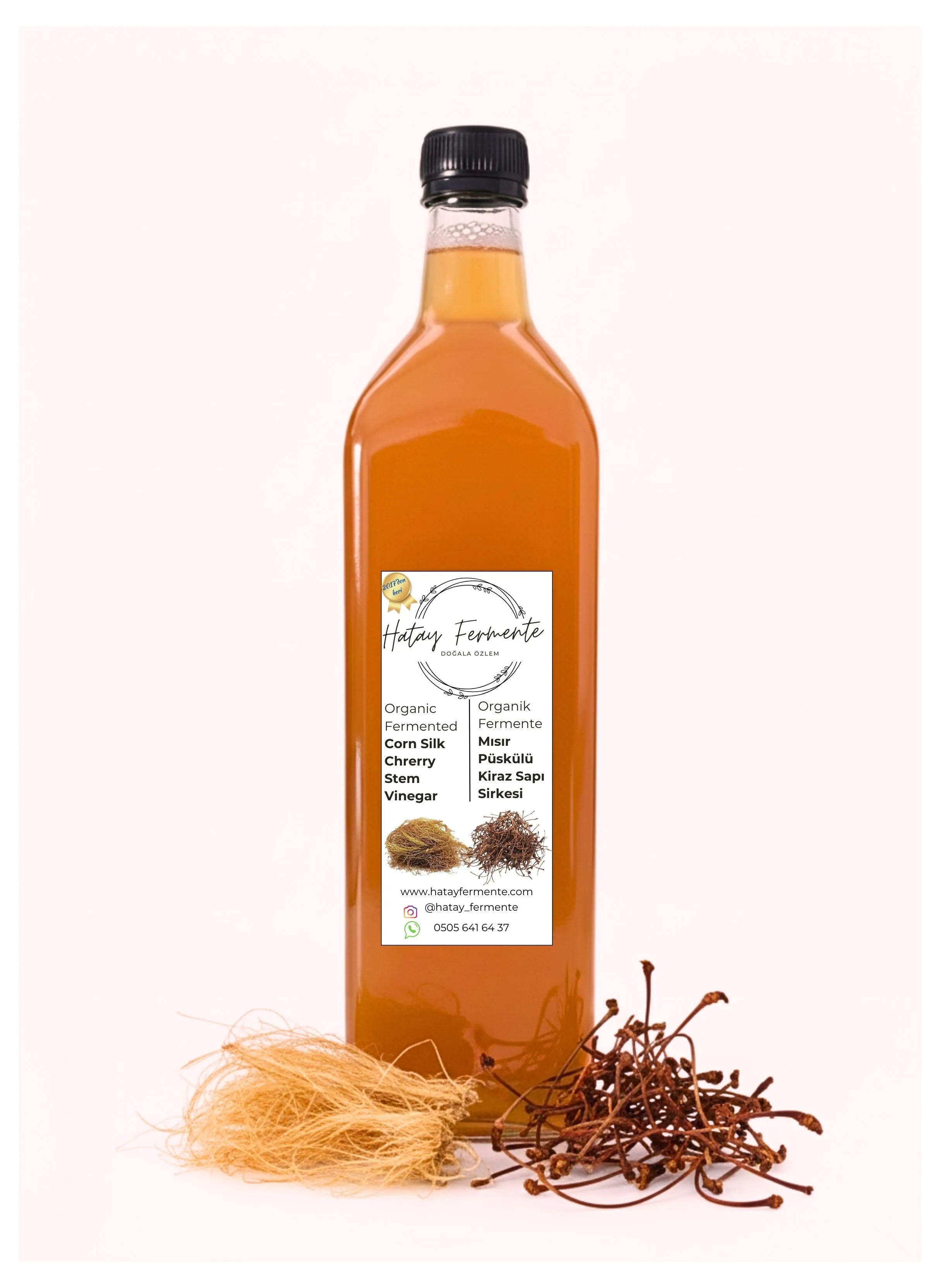 MISIR PÜSKÜLÜ & KİRAZ SAPI SİRKESİ 500 ML