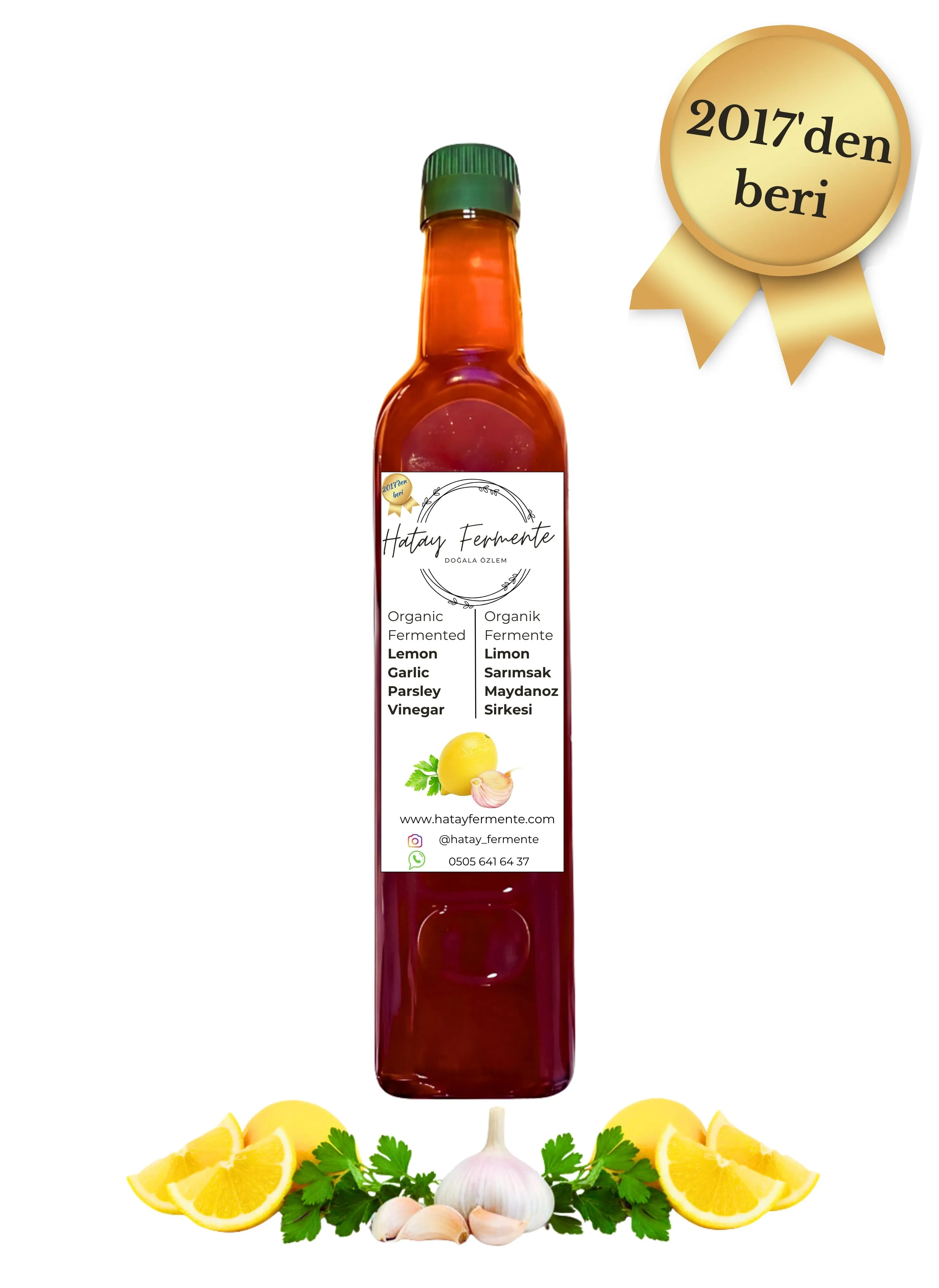 LİMON & SARIMSAK & MAYDONOZ SİRKESİ 500 ML