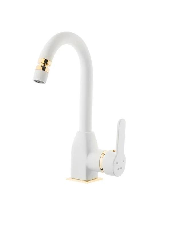 KARE Stil Mix Lavabo (Kısa Borulu Oynar Perlatörlü) Beyaz