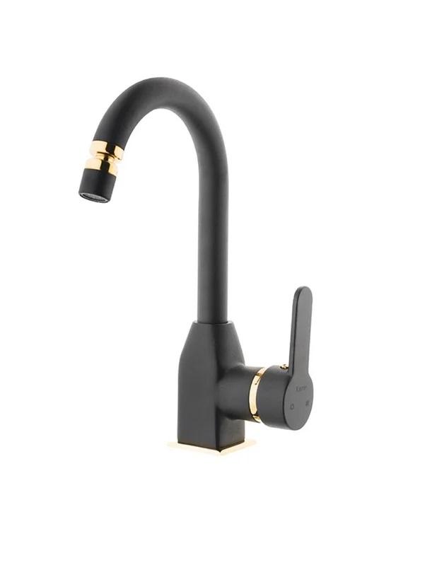 KARE Stil Mix Lavabo (Kısa Borulu Oynar Perlatörlü) Siyah