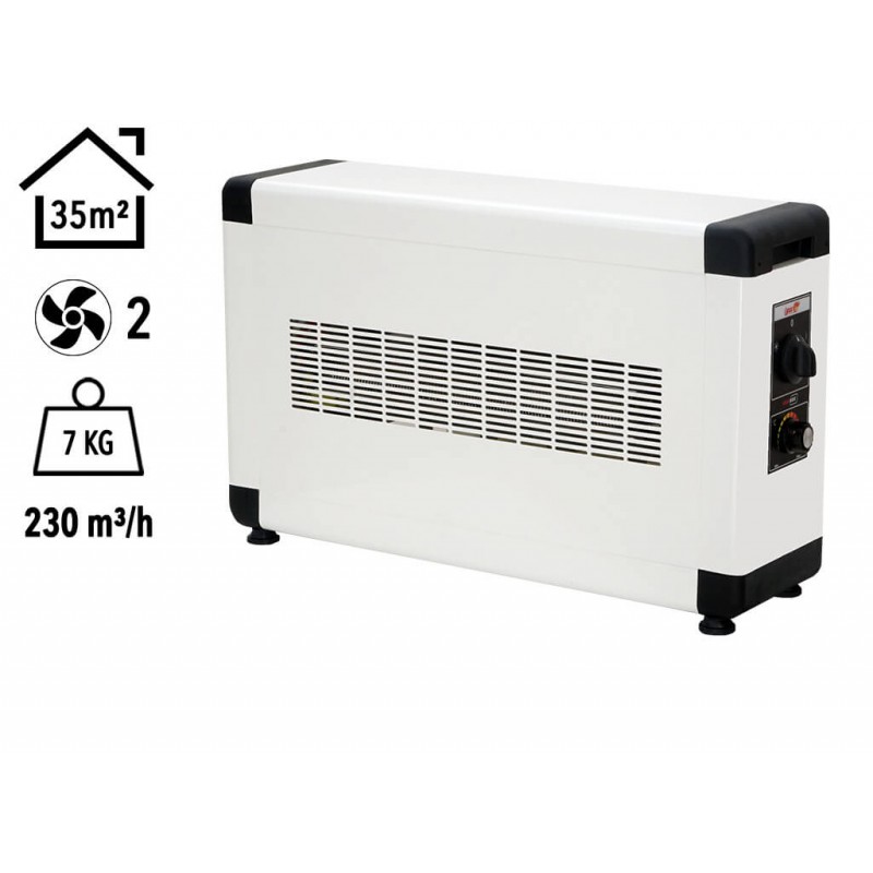 HBB3000K Heatbox Board 3000 watt Monofaze Elektrikli Fanlı Isıtıcı Krem