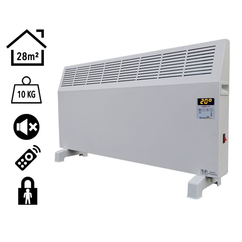 HBK2500D Heatbox Konvektör 2500W Dijital Elektrikli Isıtıcı