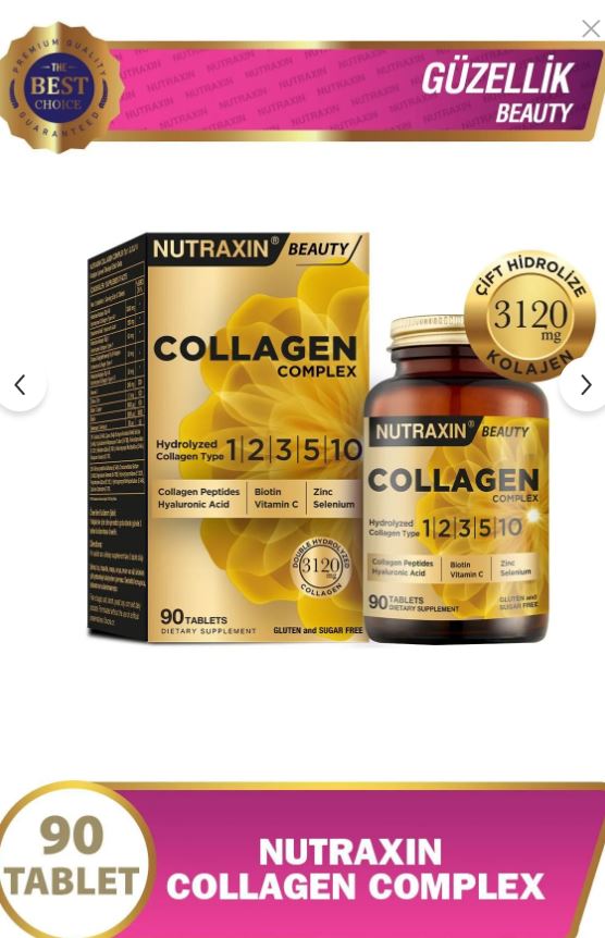 Nutraxin Collagen Complex Tip 1-2-3-5-10 3120 mg 90 Tablet