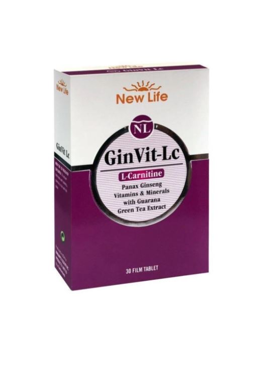 New Life GinVit-Lc L- Carnitine 30 Film Tablet