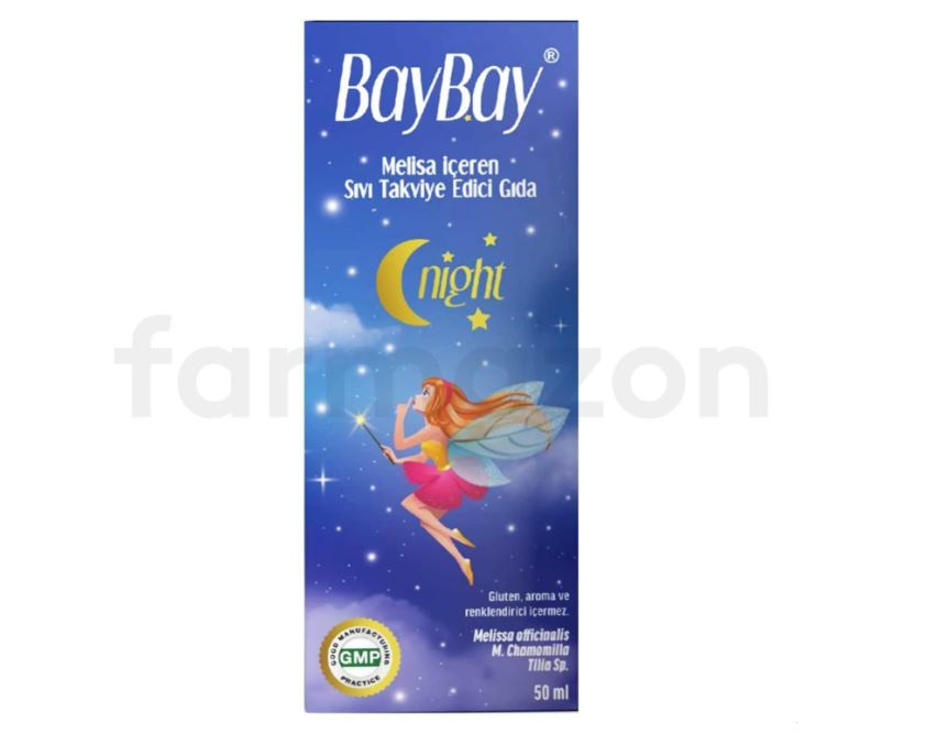 Baybay Night Melisa İçeren Bitkisel Damla 50 ml