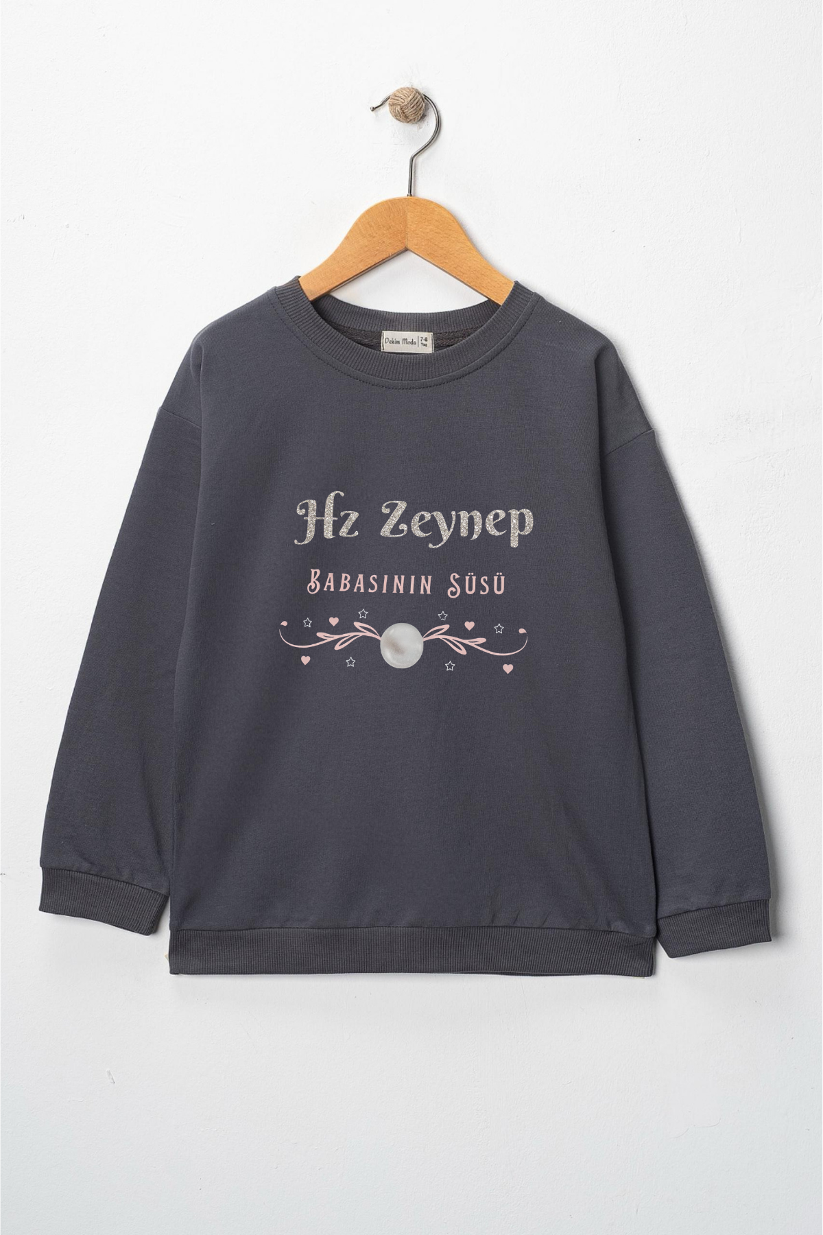 Kız Çocuk "Hz Zeynep"  Baskılı Pamuklu Sweat