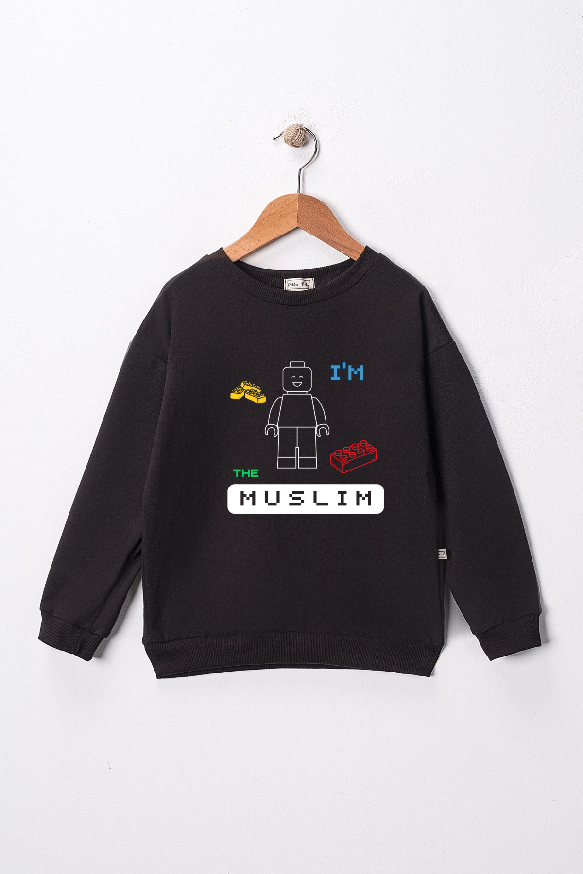Erkek Çocuk "I am the muslım" Baskılı Pamuklu Sweat