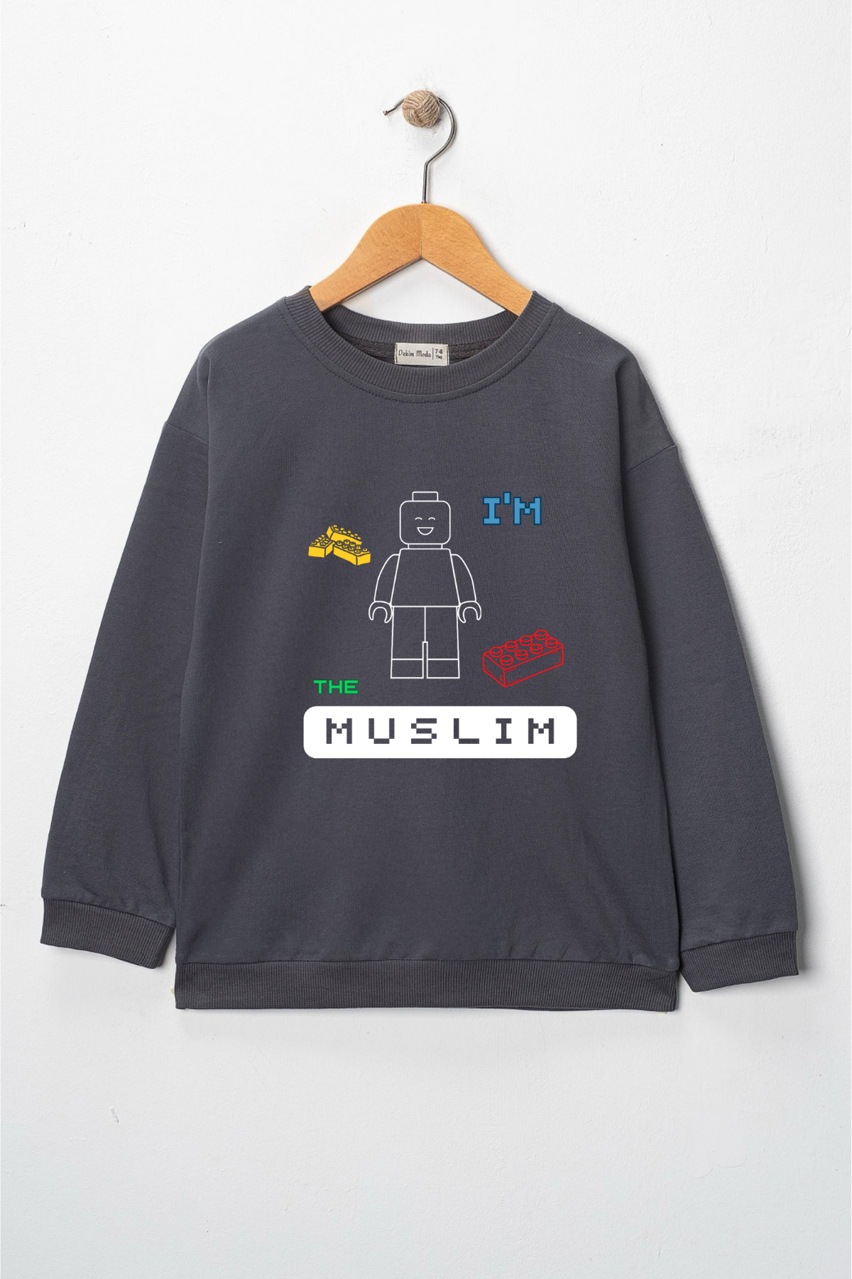 Erkek Çocuk "I am the muslım" Baskılı Pamuklu Sweat