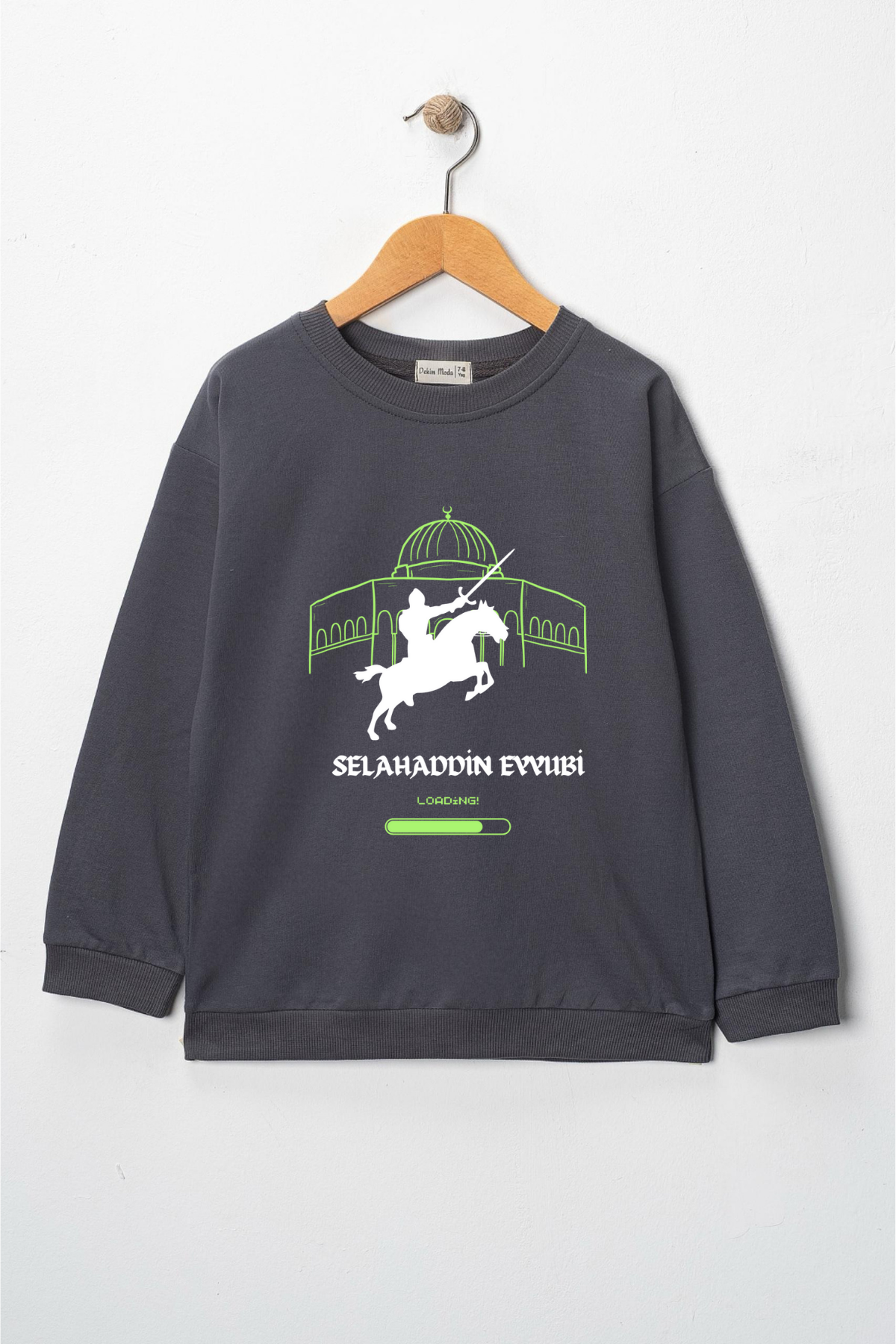 Erkek Çocuk  "Selahaddin Eyyubi" Baskılı Pamuklu Sweat