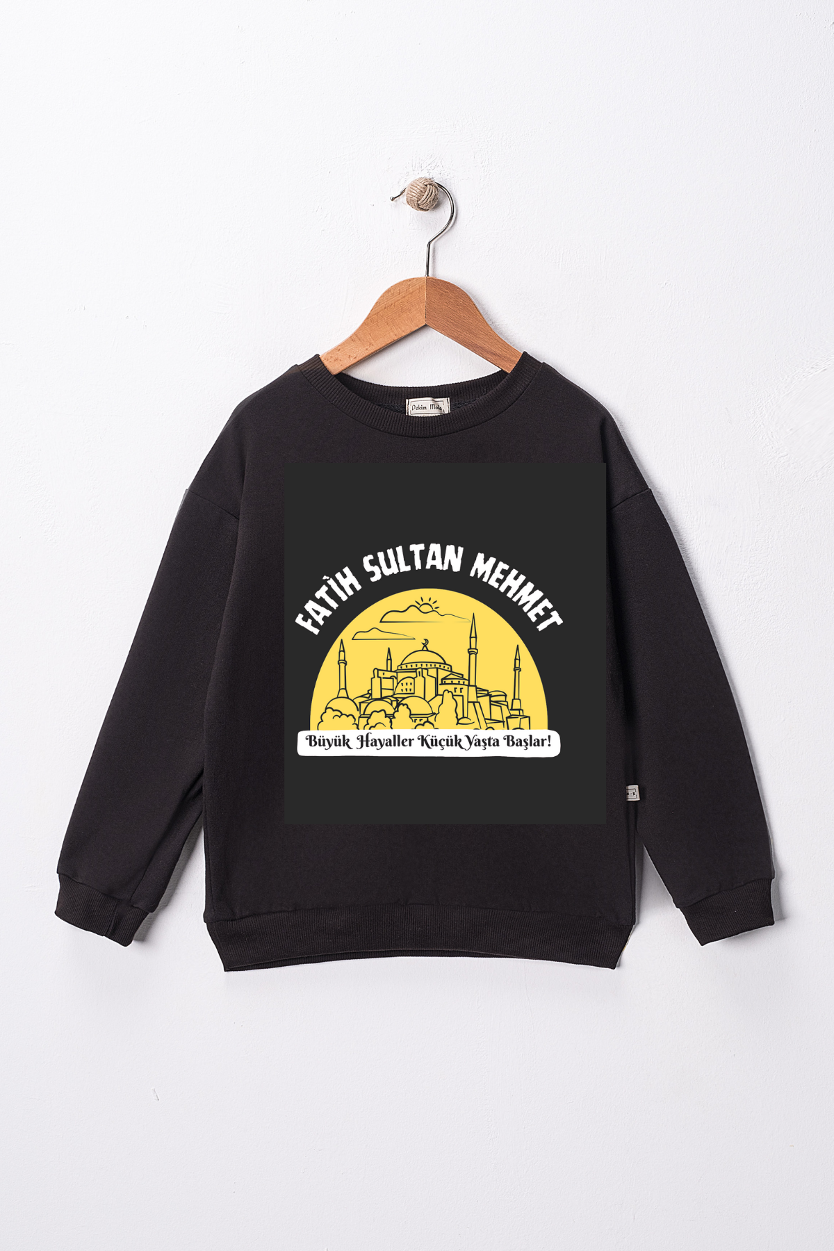 Erkek Çocuk "Fatih Sultan Mehmet" Baskılı Pamuklu Sweat