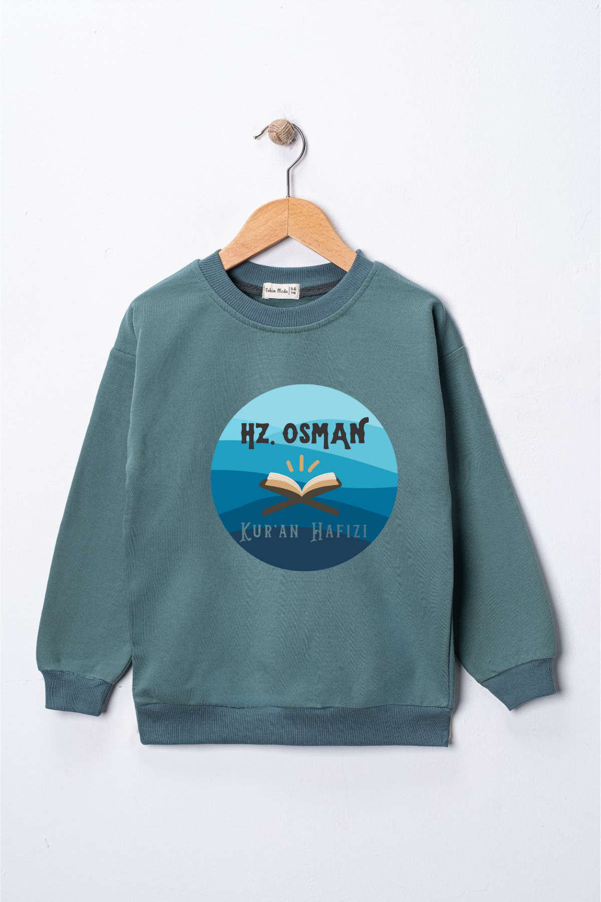 Erkek Çocuk "Hz Osman"  Baskılı Pamuklu Sweat