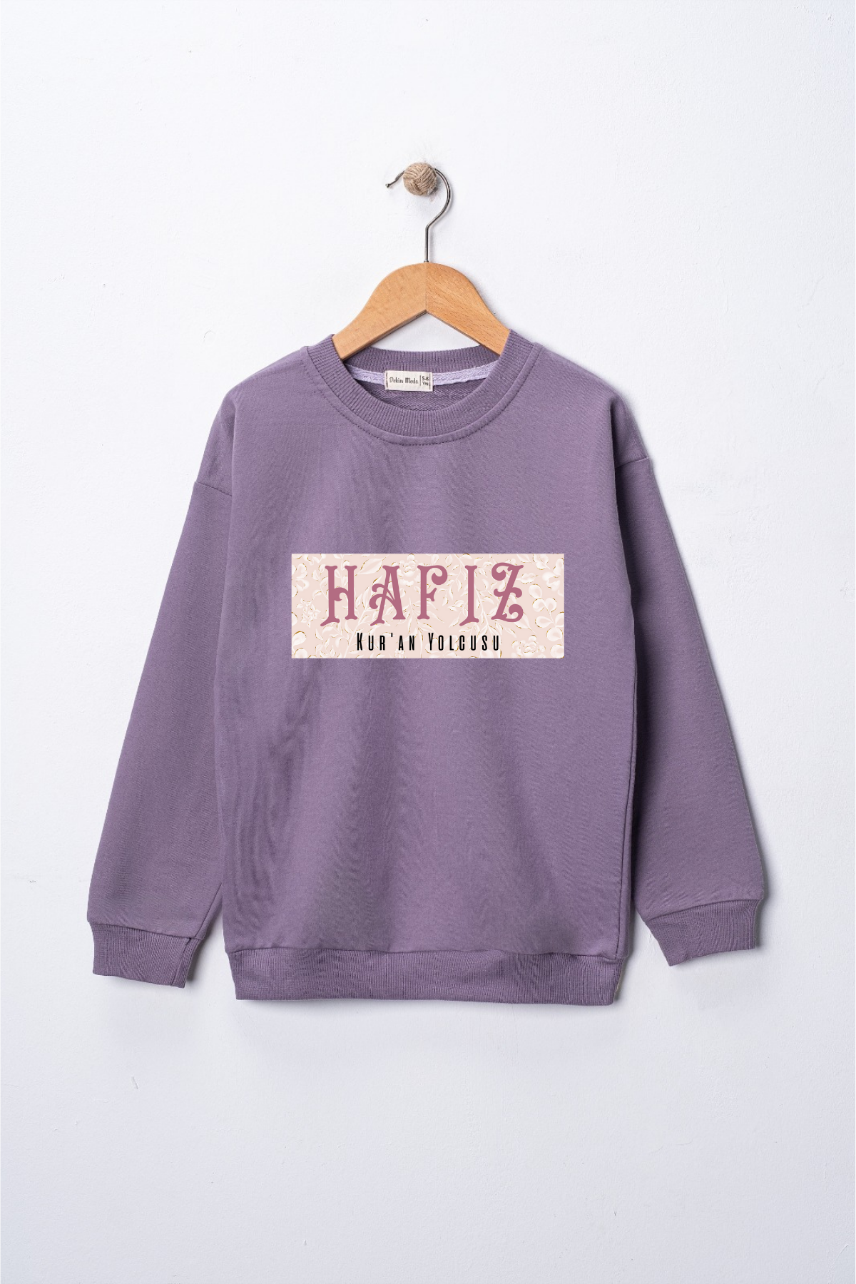 Kız Çocuk "Hafız Kuran Yolcusu" Baskılı Pamuklu Sweat