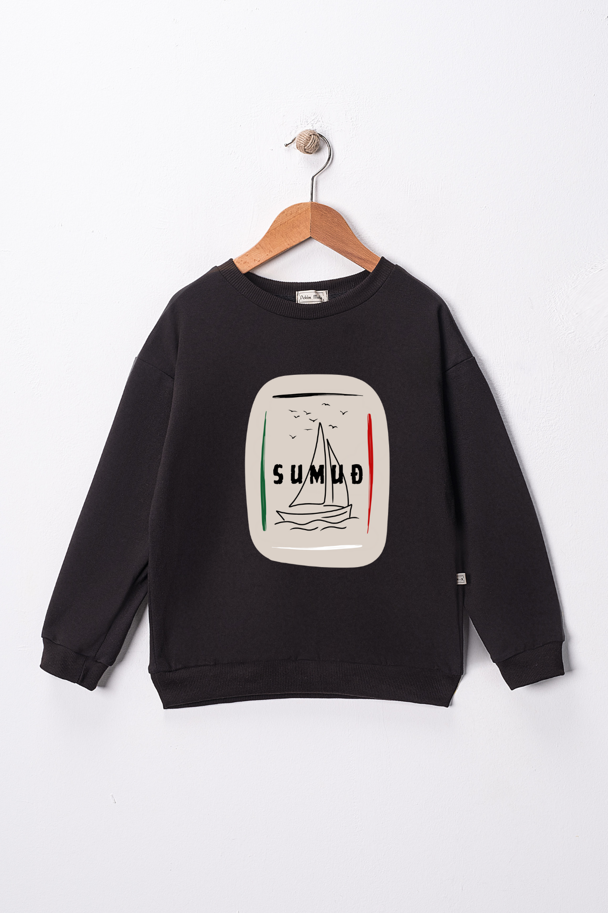 Erkek Çocuk "Sumud"  Baskılı Pamuklu Sweat