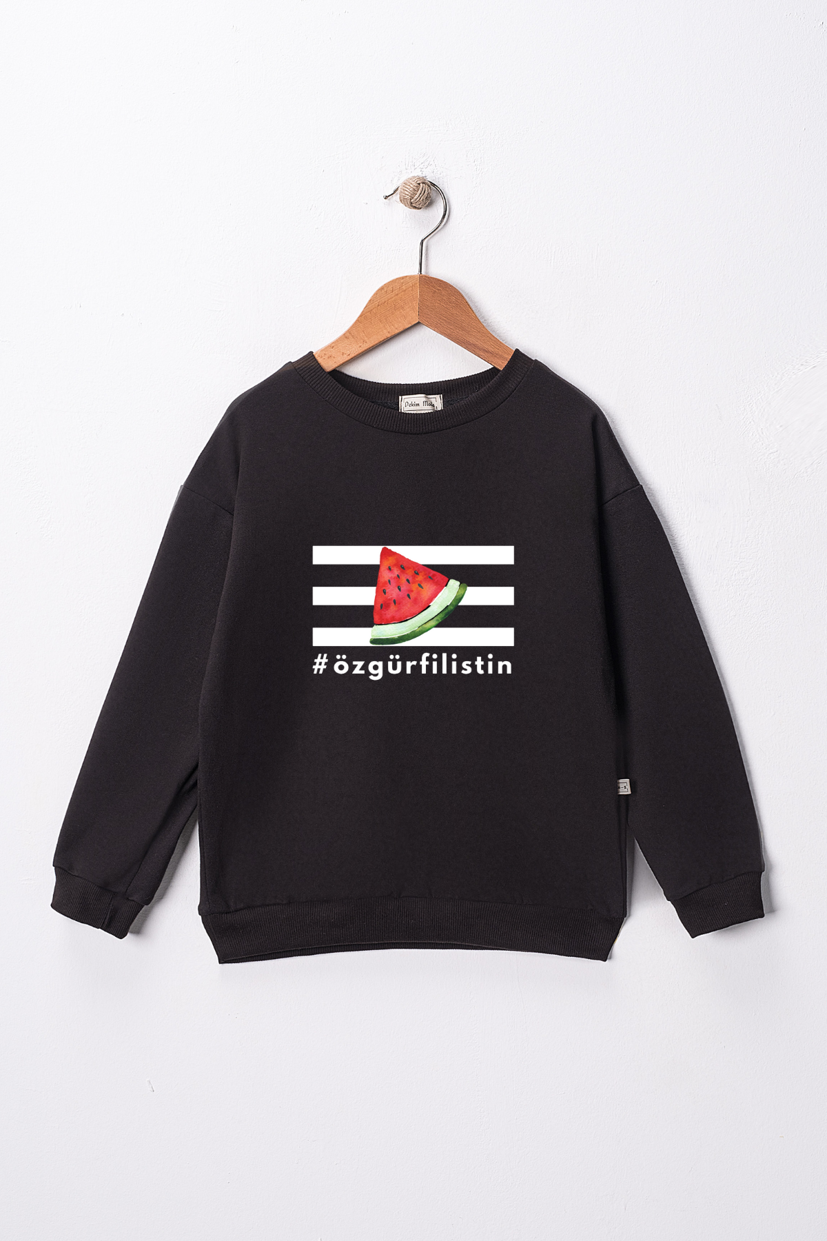 Erkek Çocuk "Özgür Filistin"  Baskılı Pamuklu Sweat