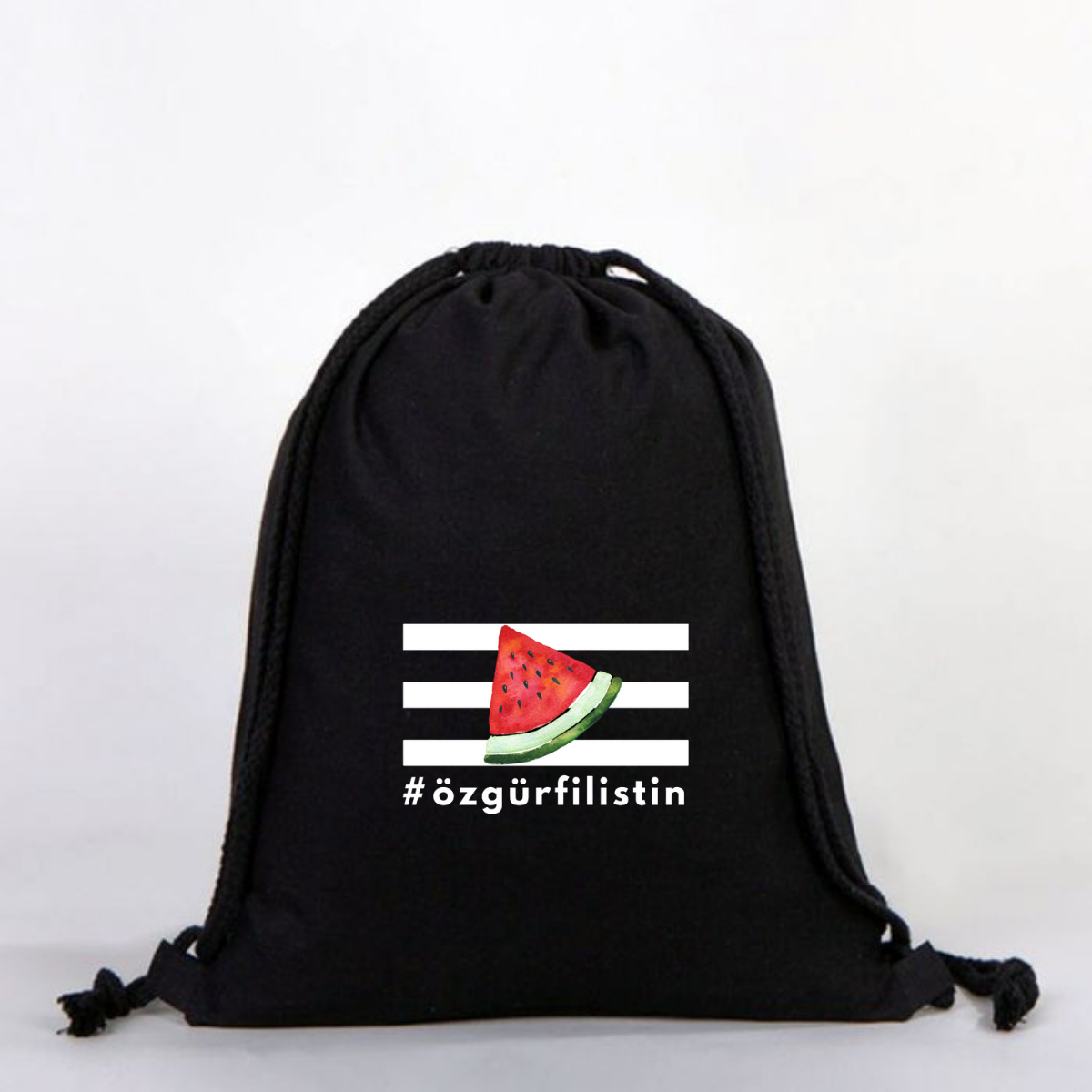 "Özgür Filistin"  Baskılı Ham Bez Sırt Çantası %100 Pamuk