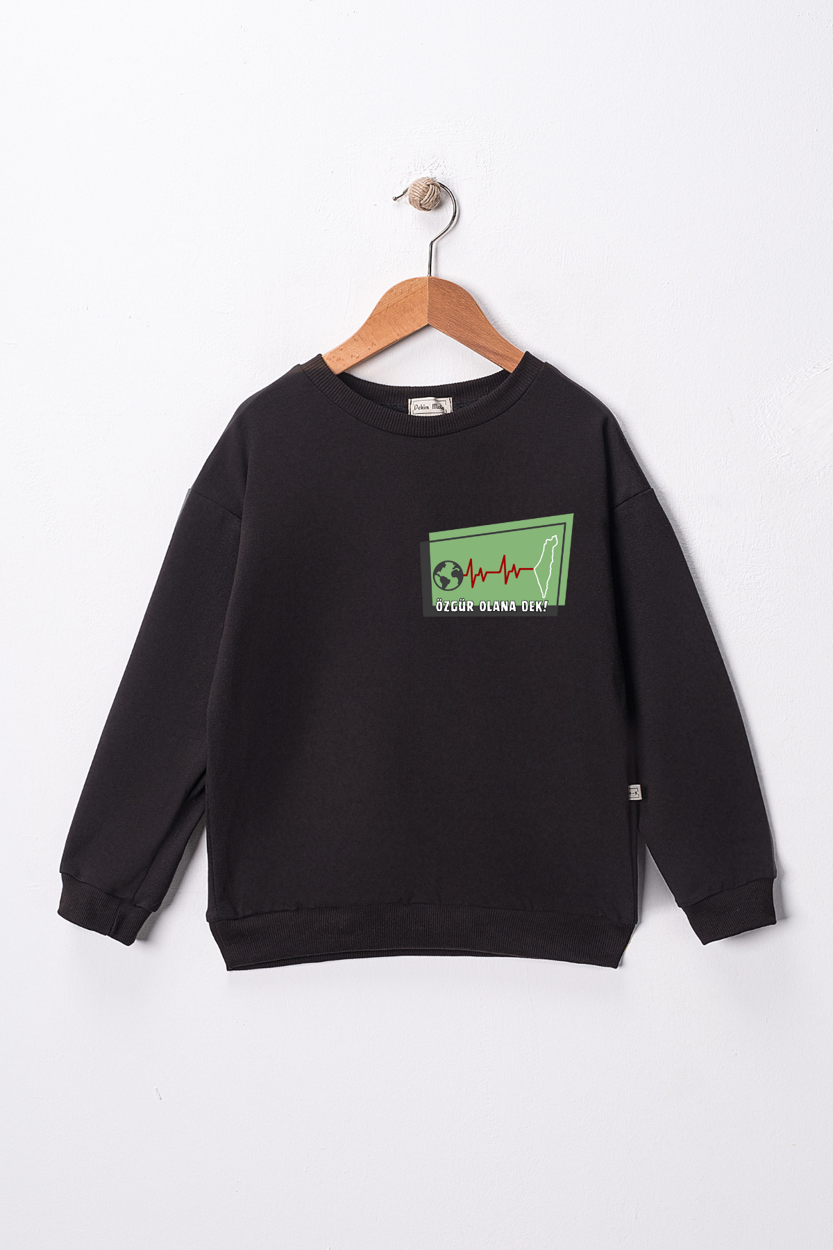 Erkek Çocuk "Gazze"  Baskılı Pamuklu Sweat