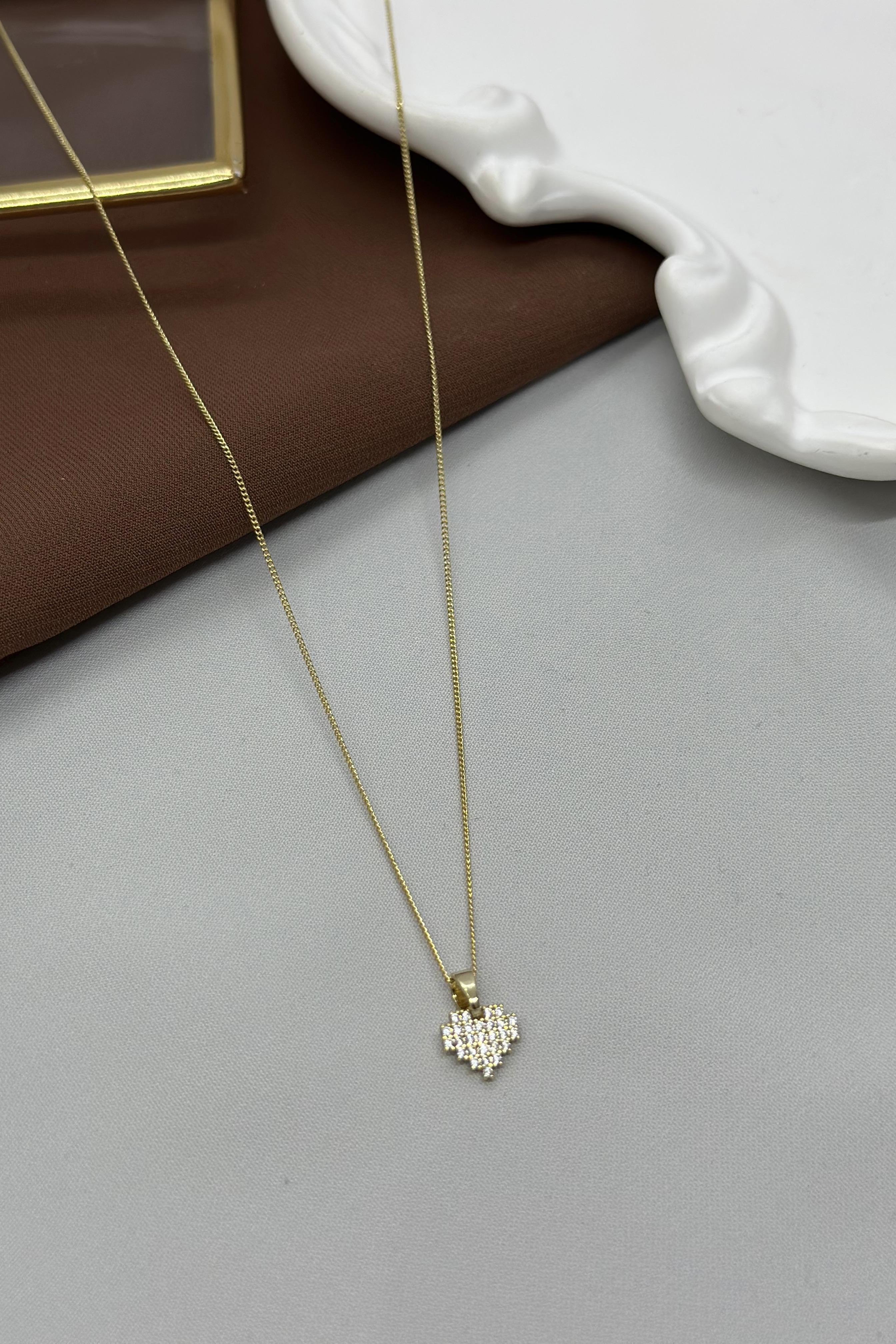 Picsel Kalp Model Gold Vıp Kolye