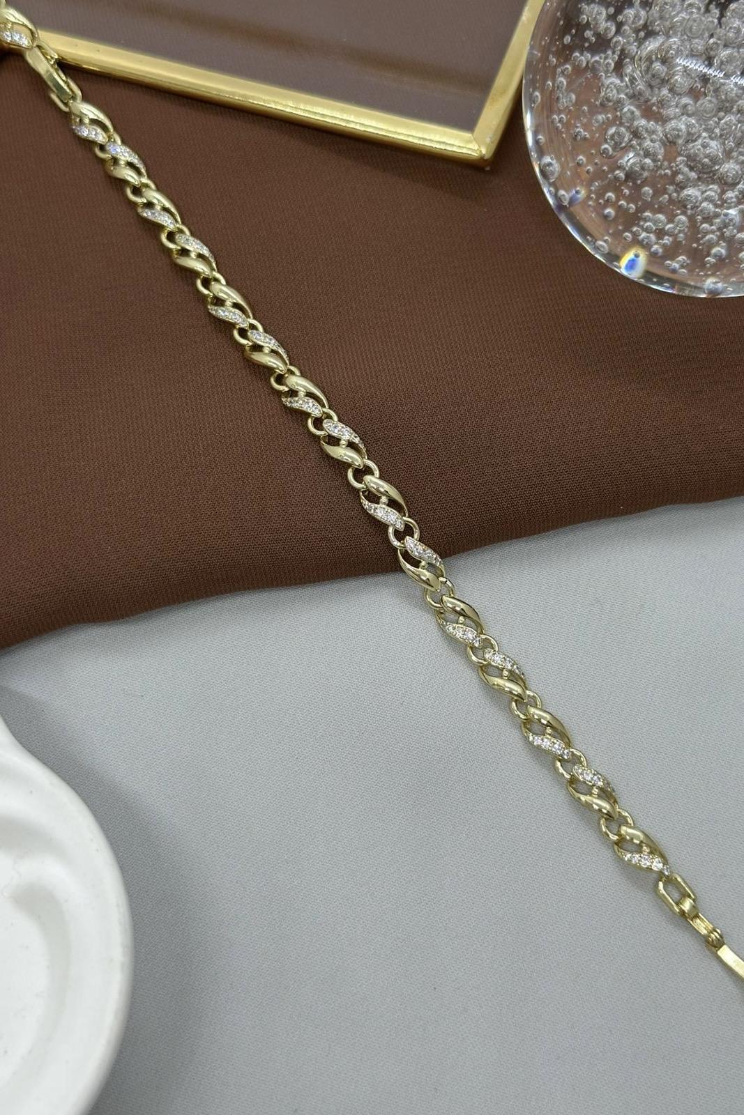Sarmaşık Model Gold Vıp Bileklik