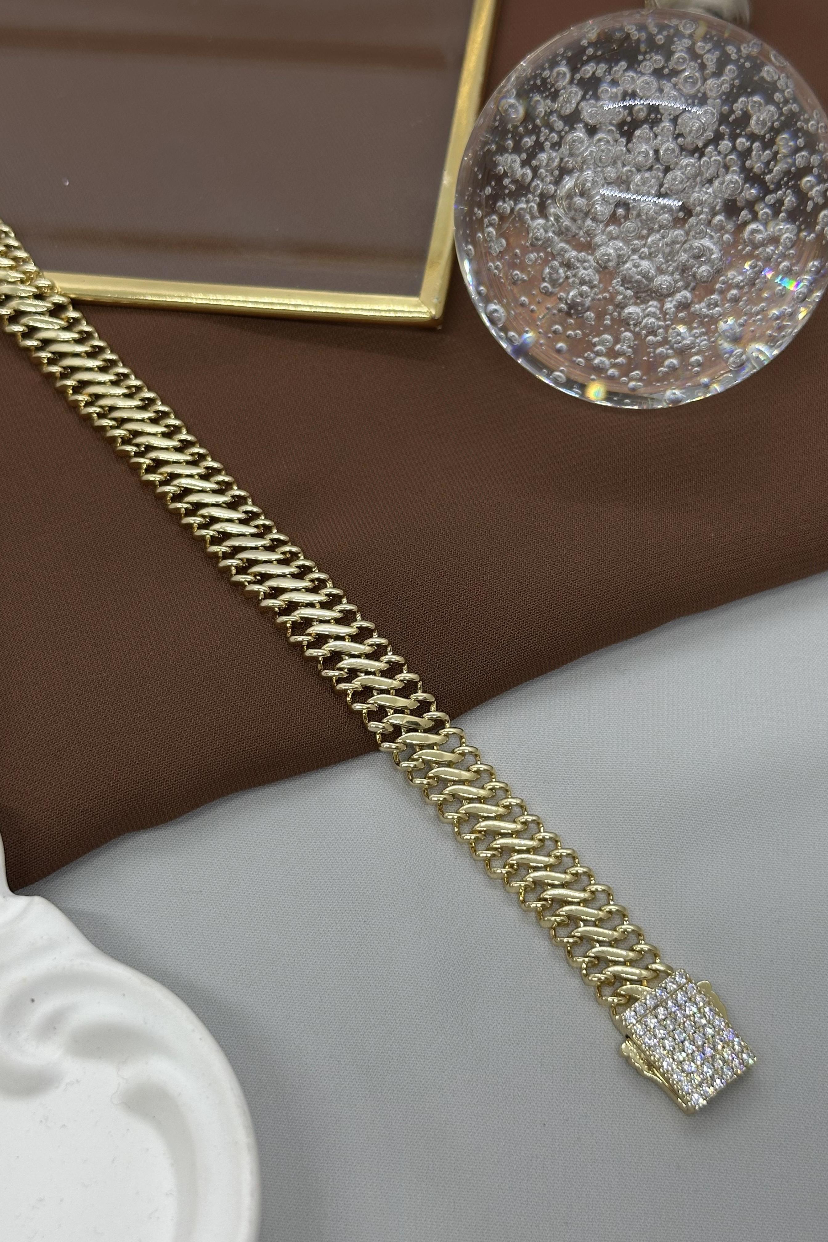 Halka Model Gold Vıp Bileklik