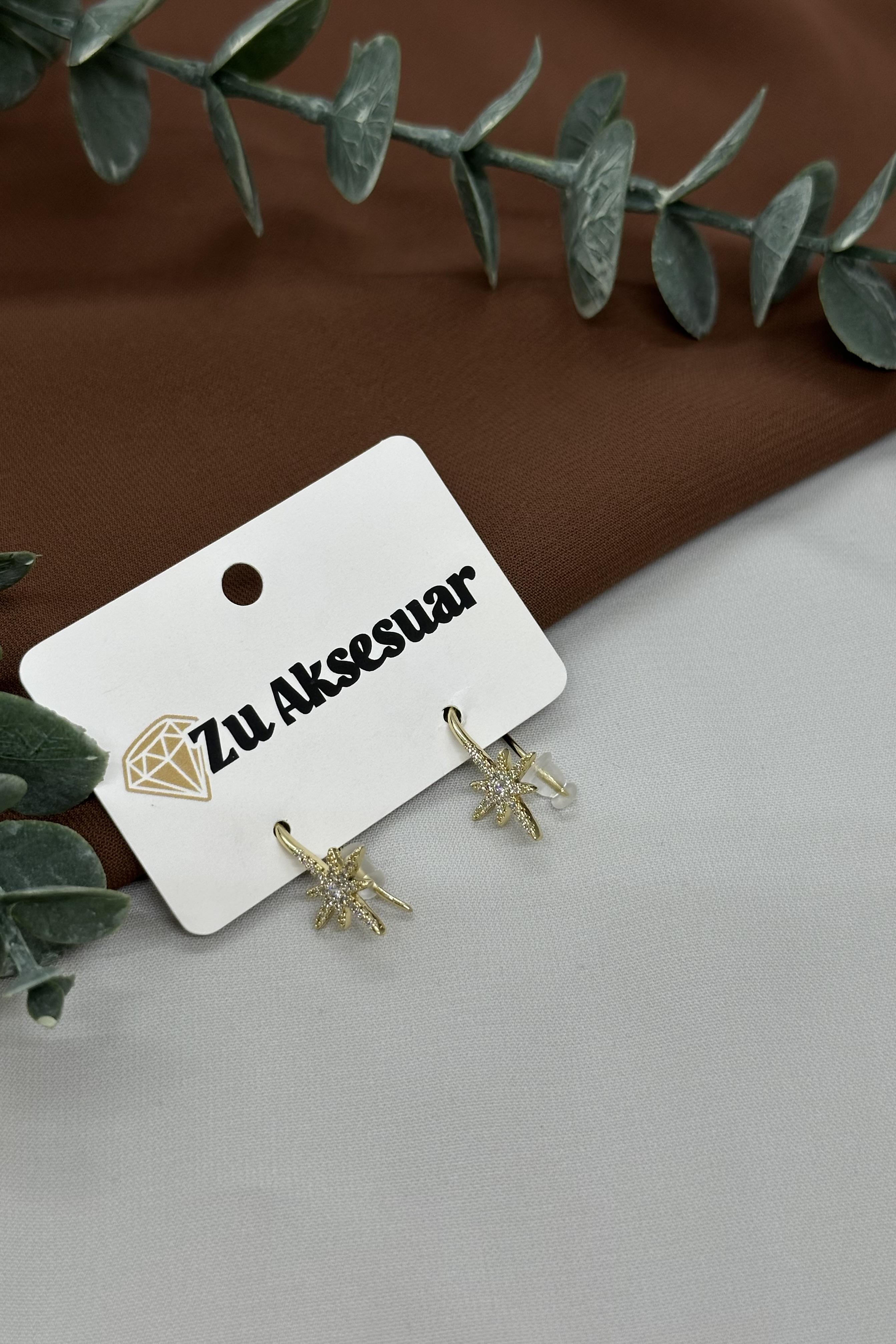 Kuzey Yıldızı Model Gold Vıp Küpe