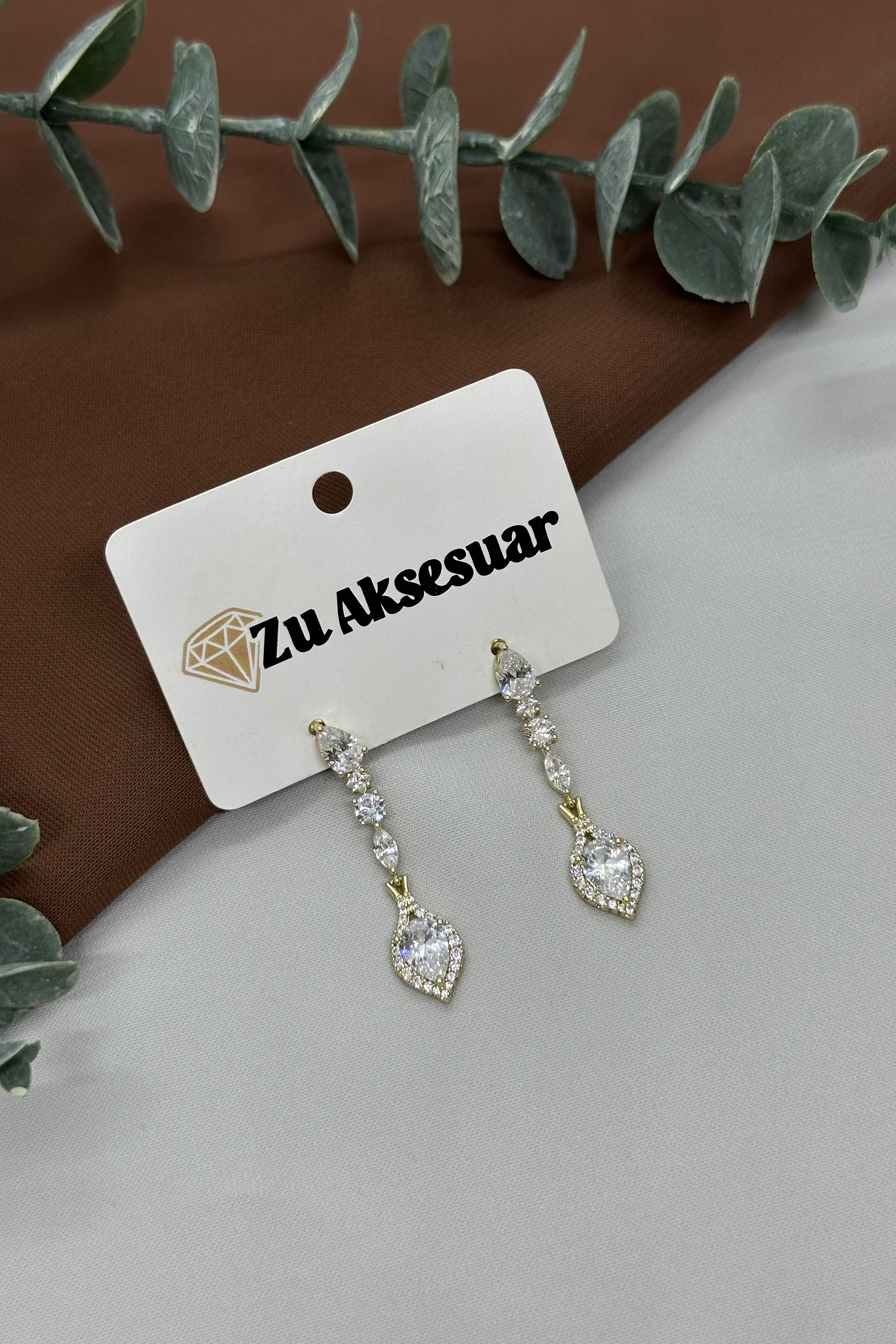 Damla Model Gold Vıp Küpe