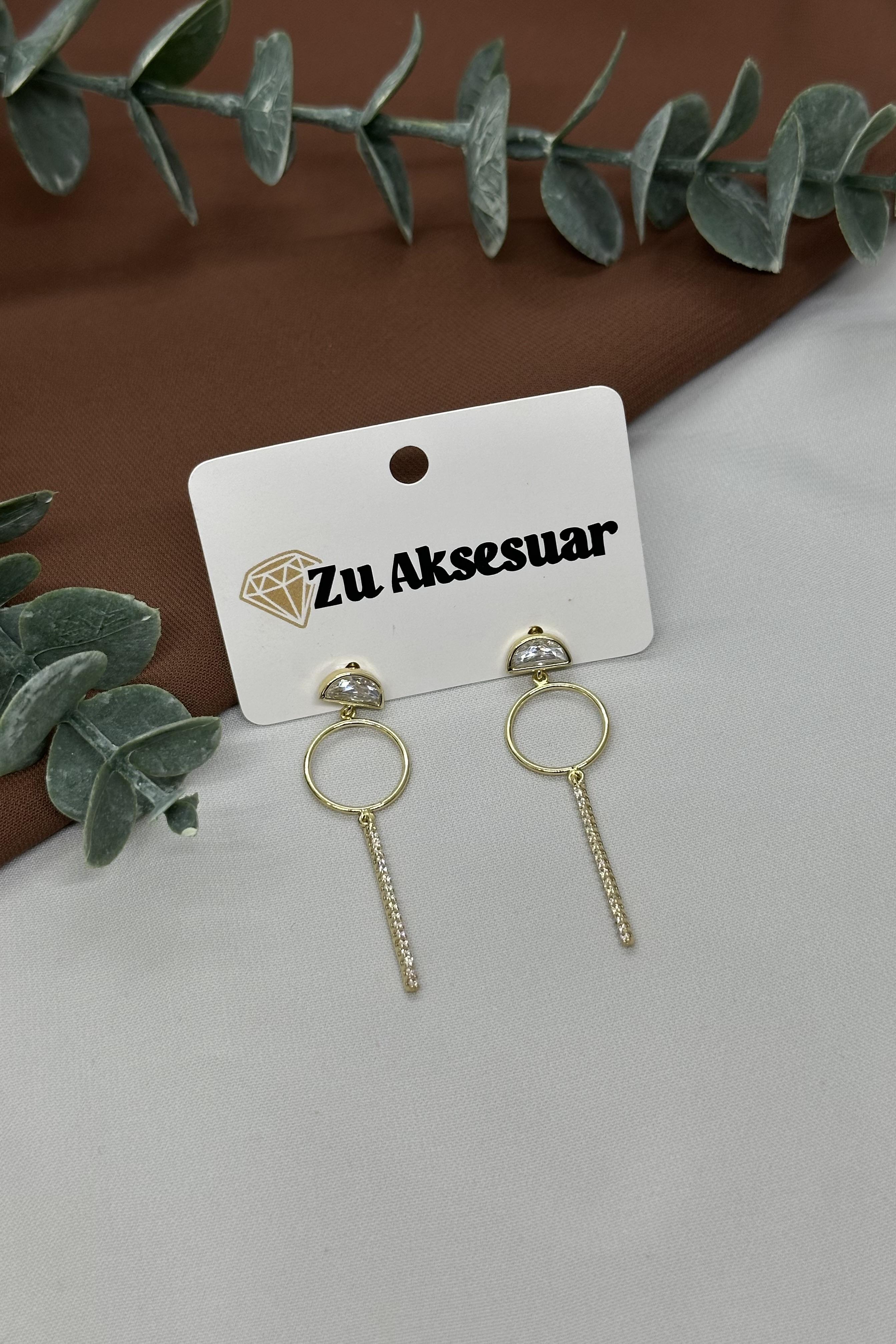 Halka Sallantılı Gold Vıp Küpe