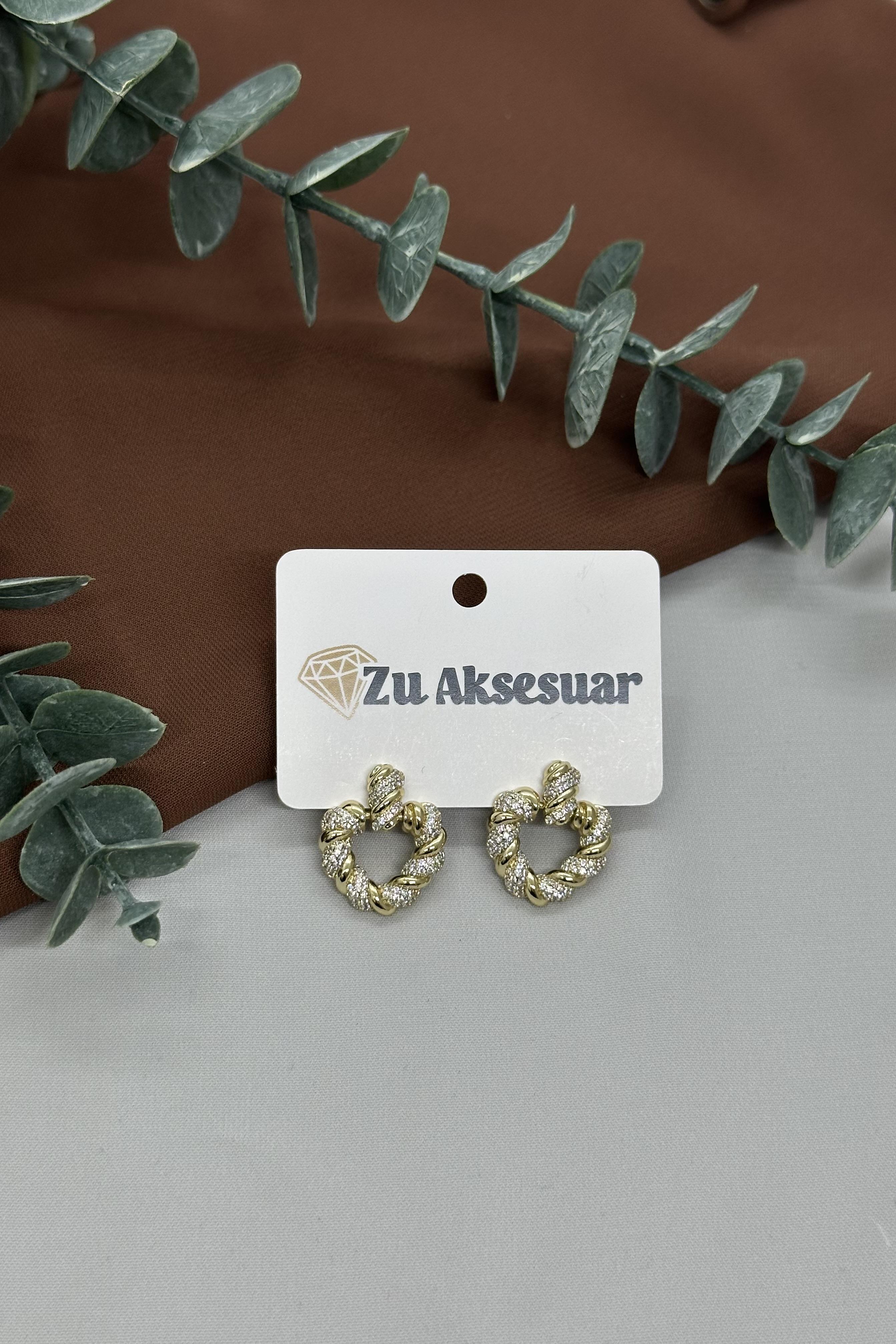 Sarmaşık Model Gold Vıp Küpe