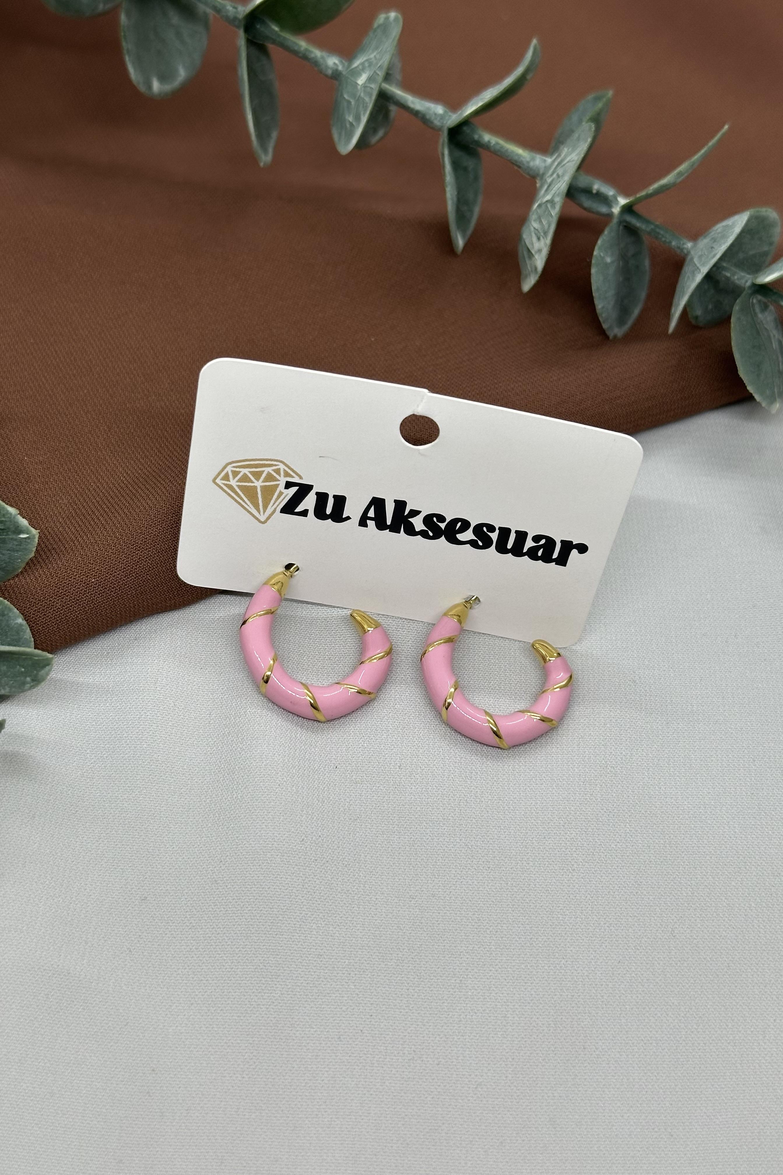 Pembe Halka Küpe