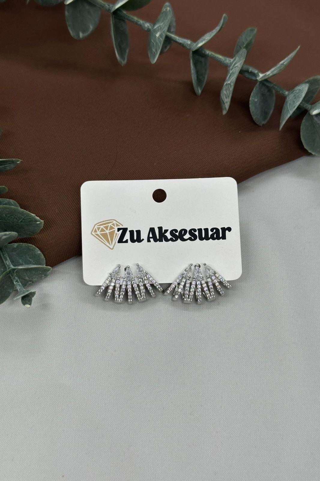 Taşlı Sılver Vıp Küpe