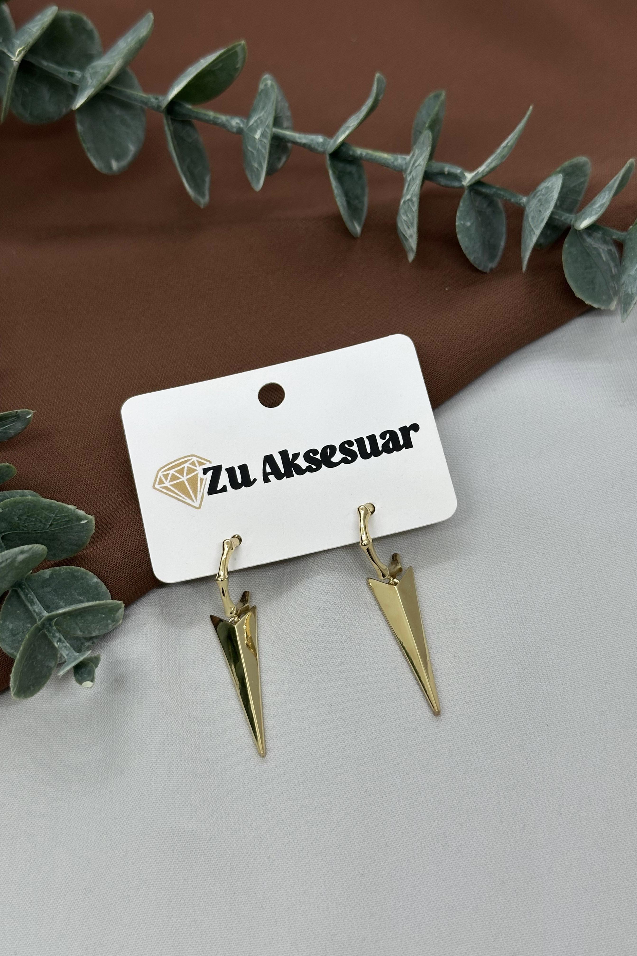 Ok Model Gold Vıp Küpe