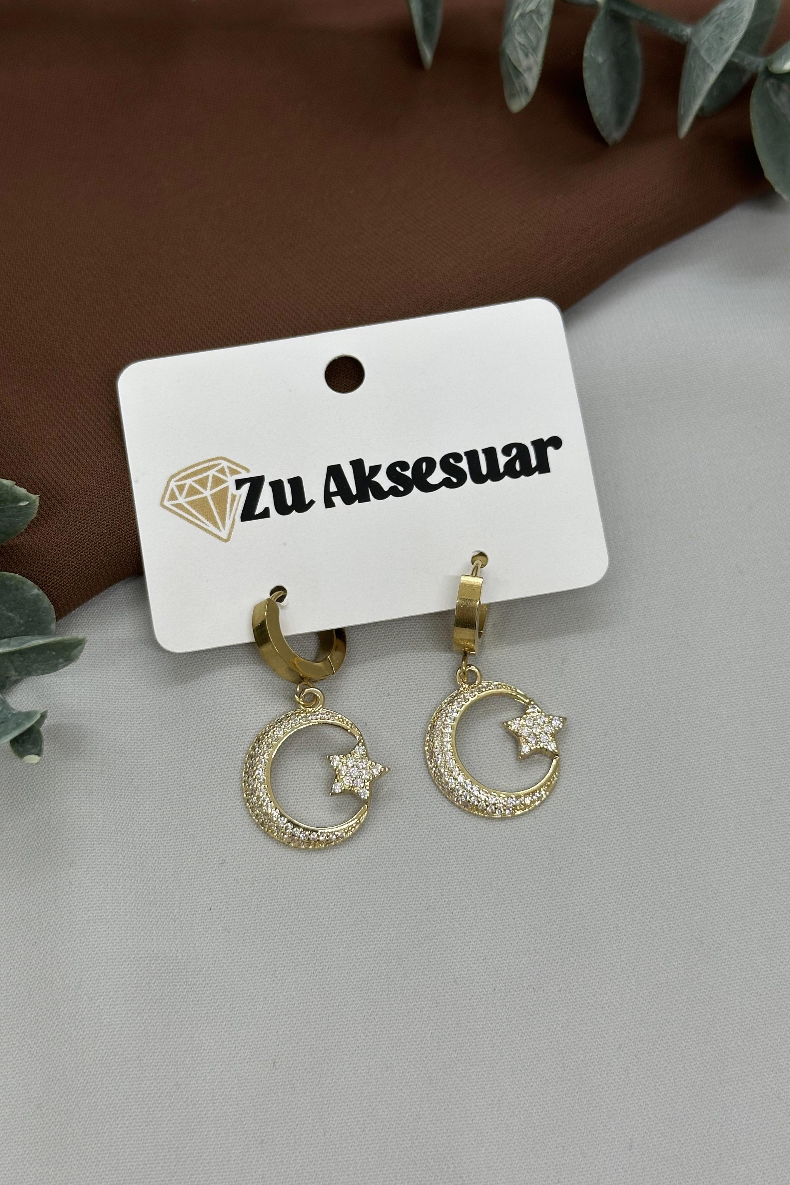 Ay Yıldız Gold Vıp Küpe