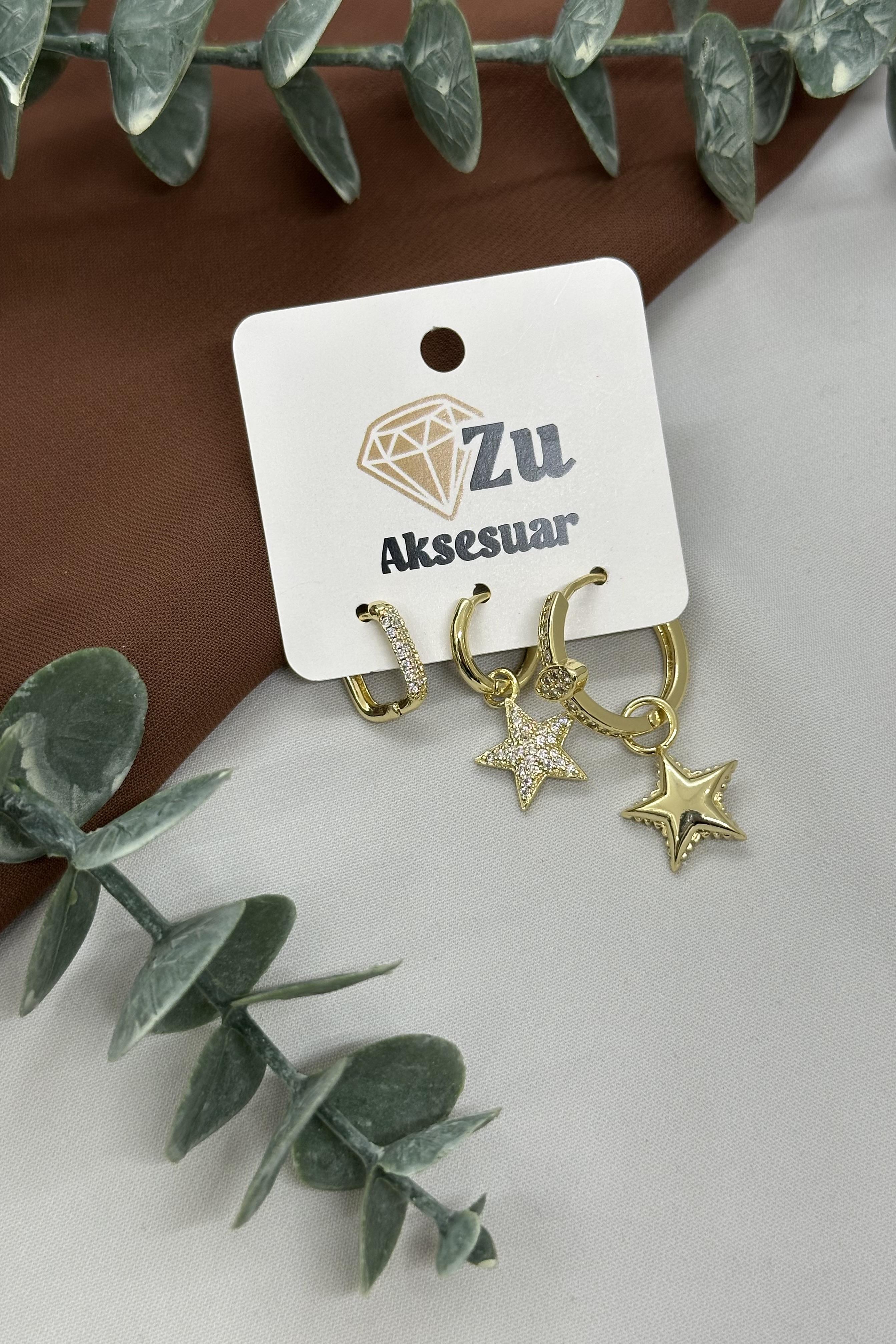 Yıldız Gold Vıp Küpe Set