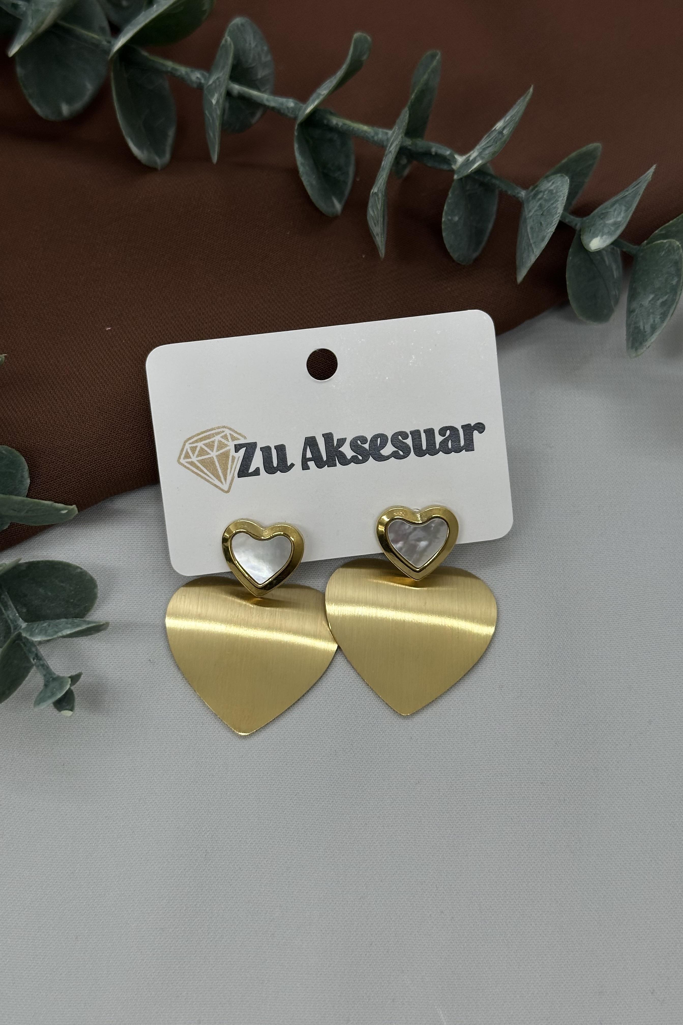 Kalpli Gold Çelik Küpe